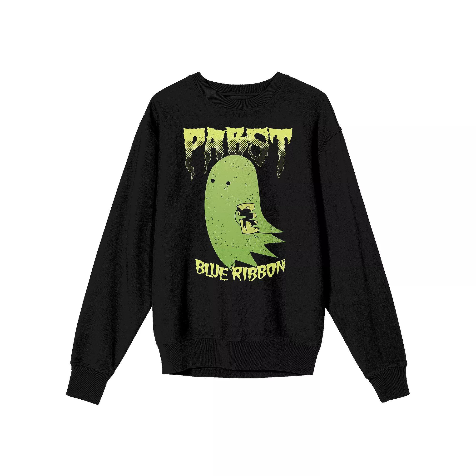 Men's Pabst Blue Ribbon Halloween Sweatshirt, Size: Large, Black Product Image
