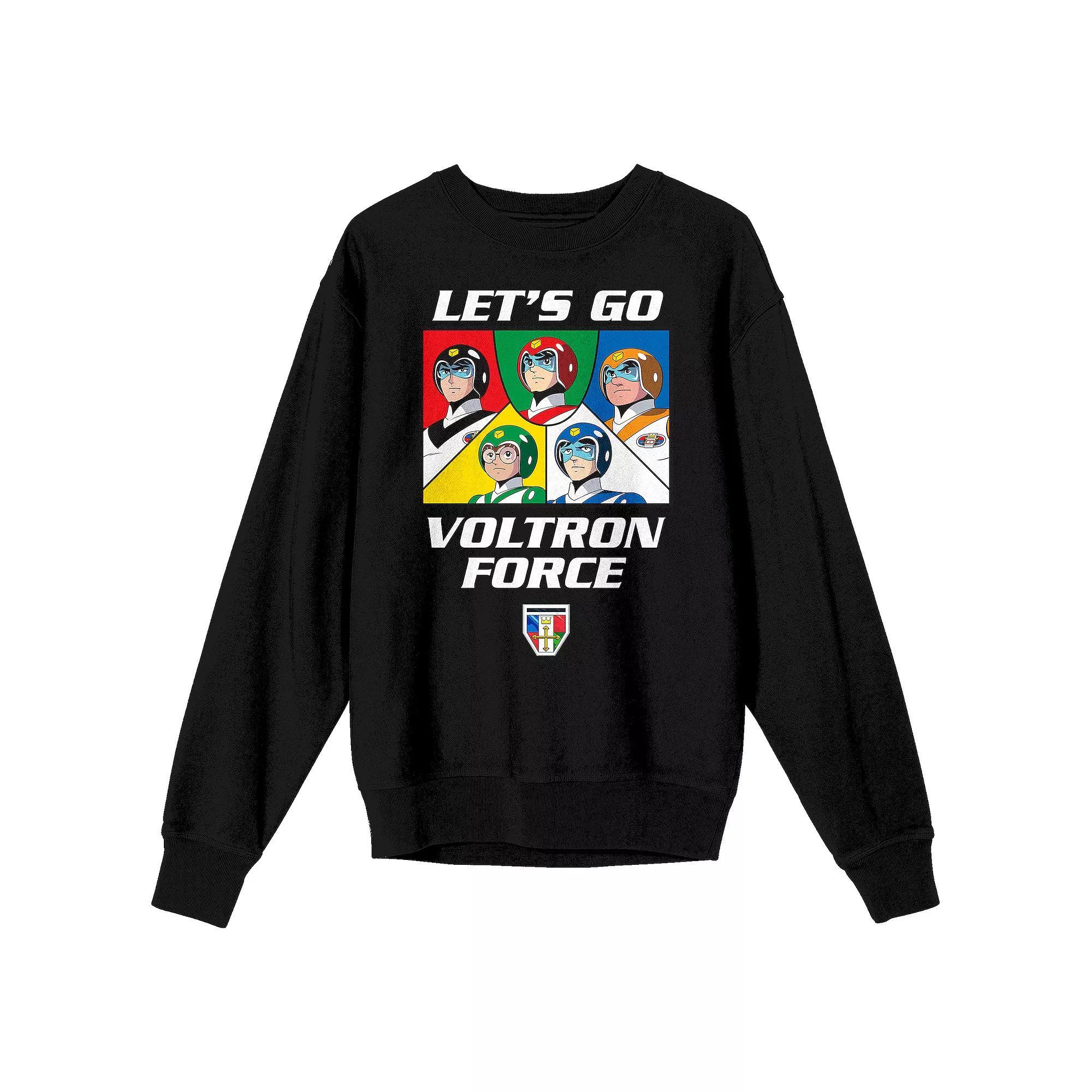 Men's Voltron Lets Go Voltron Long Sleeve Graphic Pullover, Size: Medium, Black Product Image