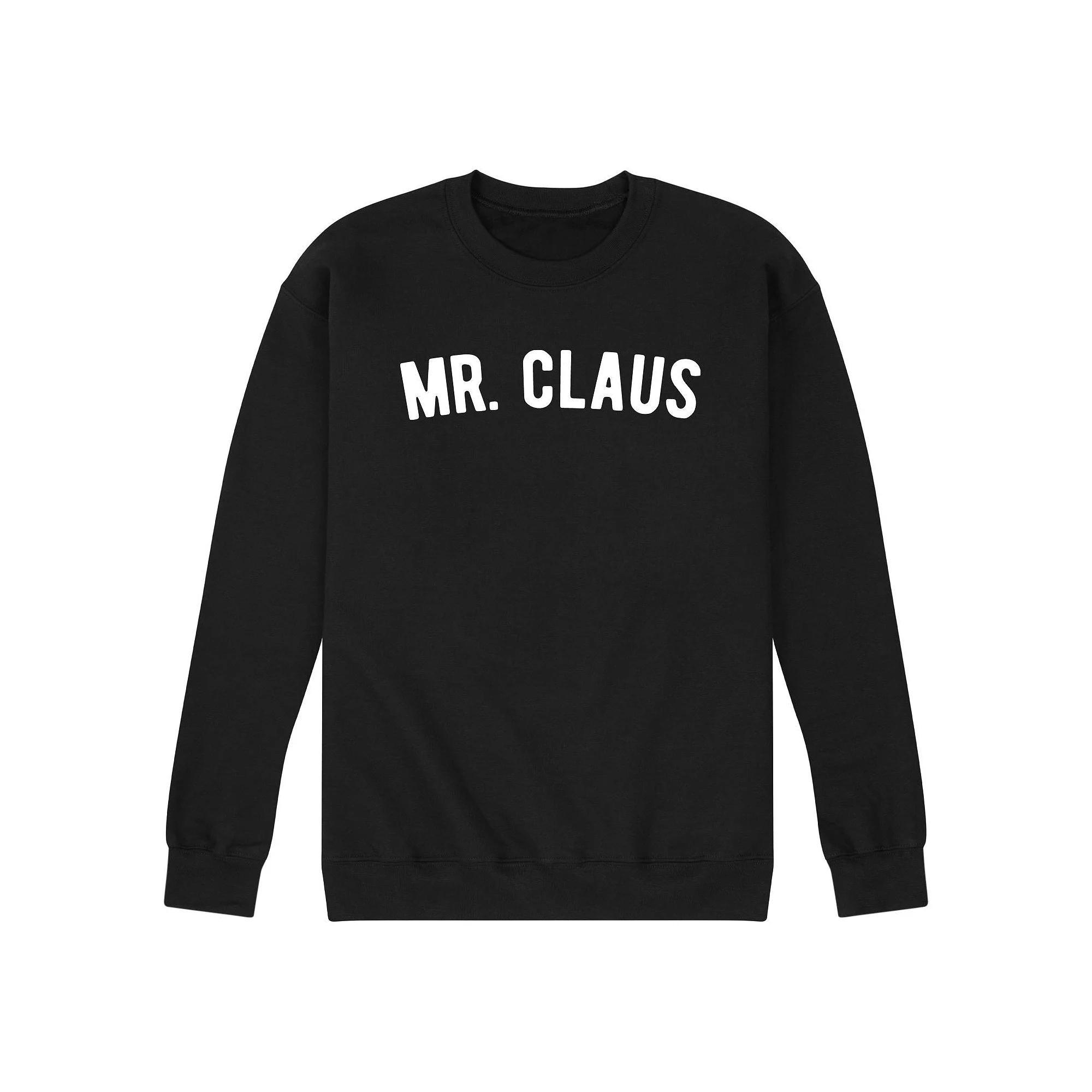 Men's Mr. Claus Sweatshirt, Size: XXL, Black Product Image