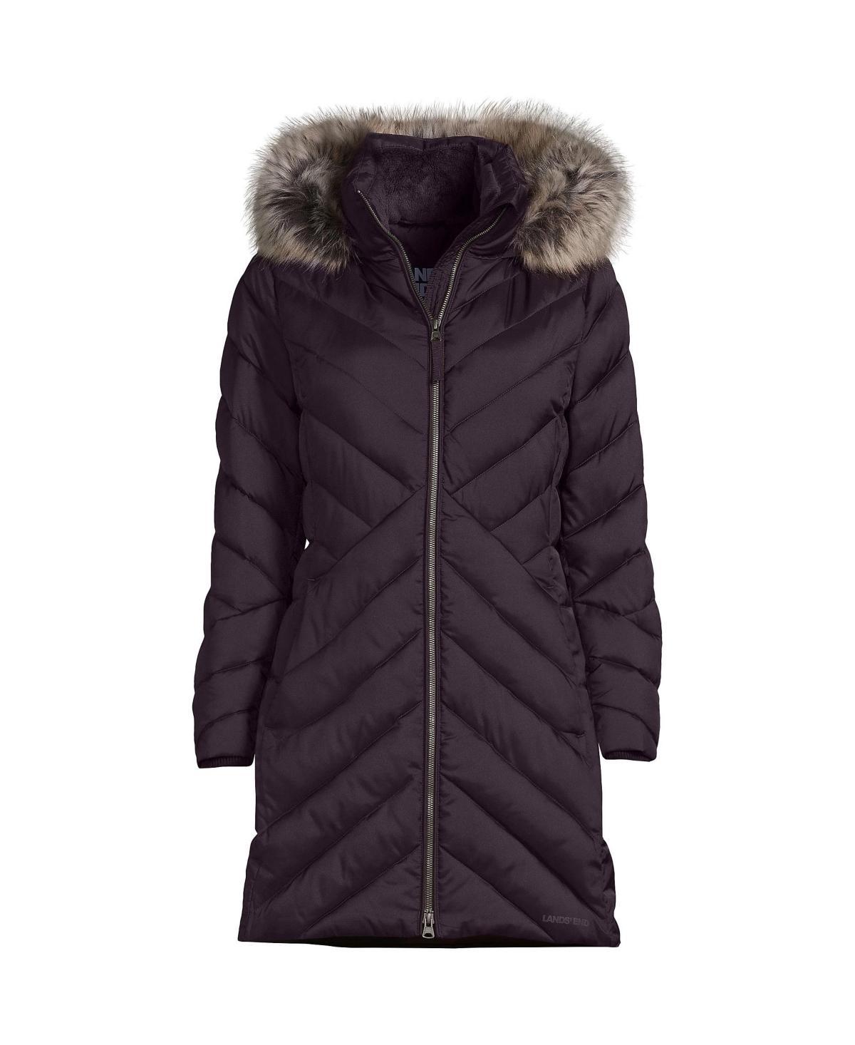 Women's Lands' End Insulated Plush Lined Winter Coat, Size: Small, Dark Pink Clay Product Image