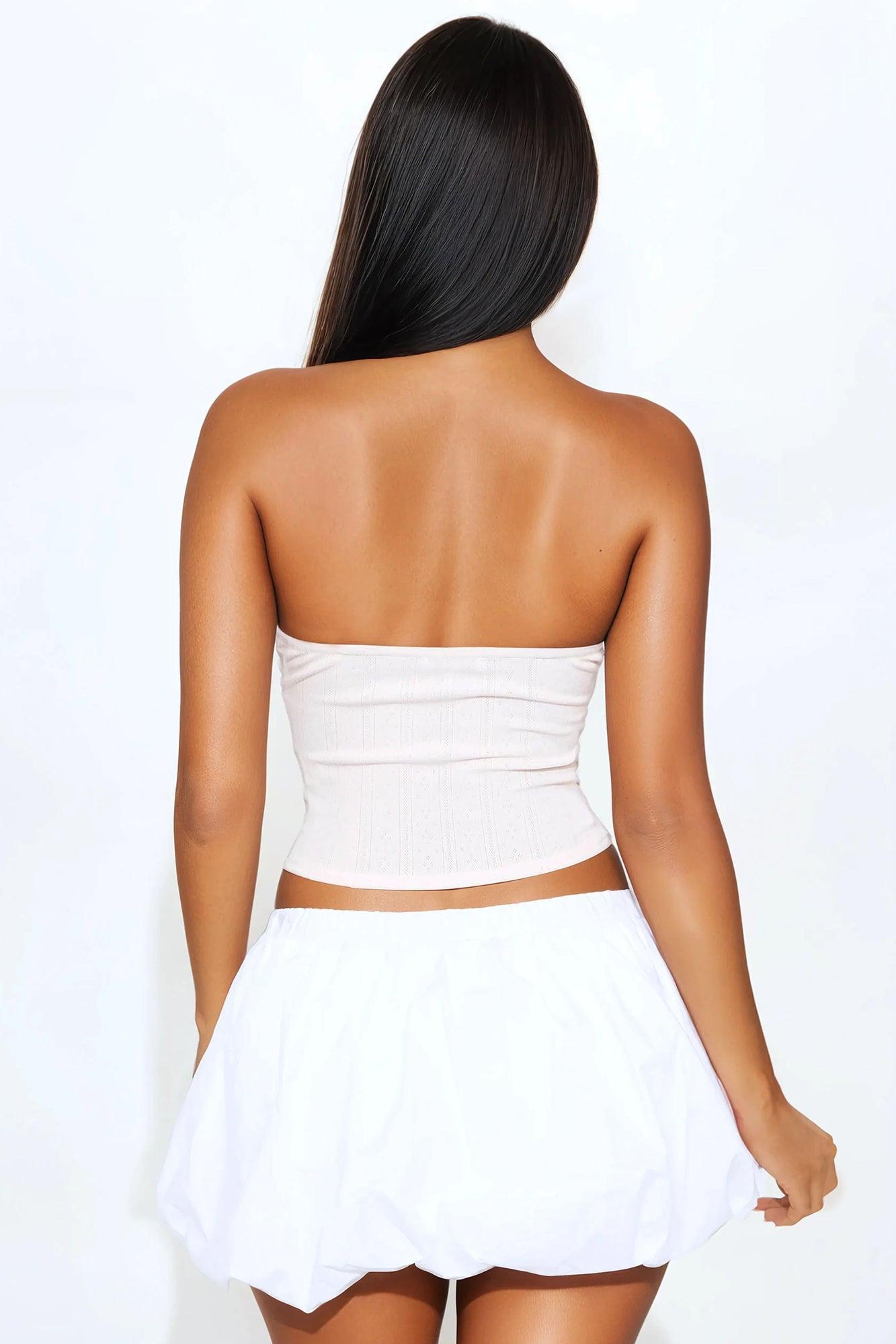 Girly Pointelle Tube Top - Blush Product Image
