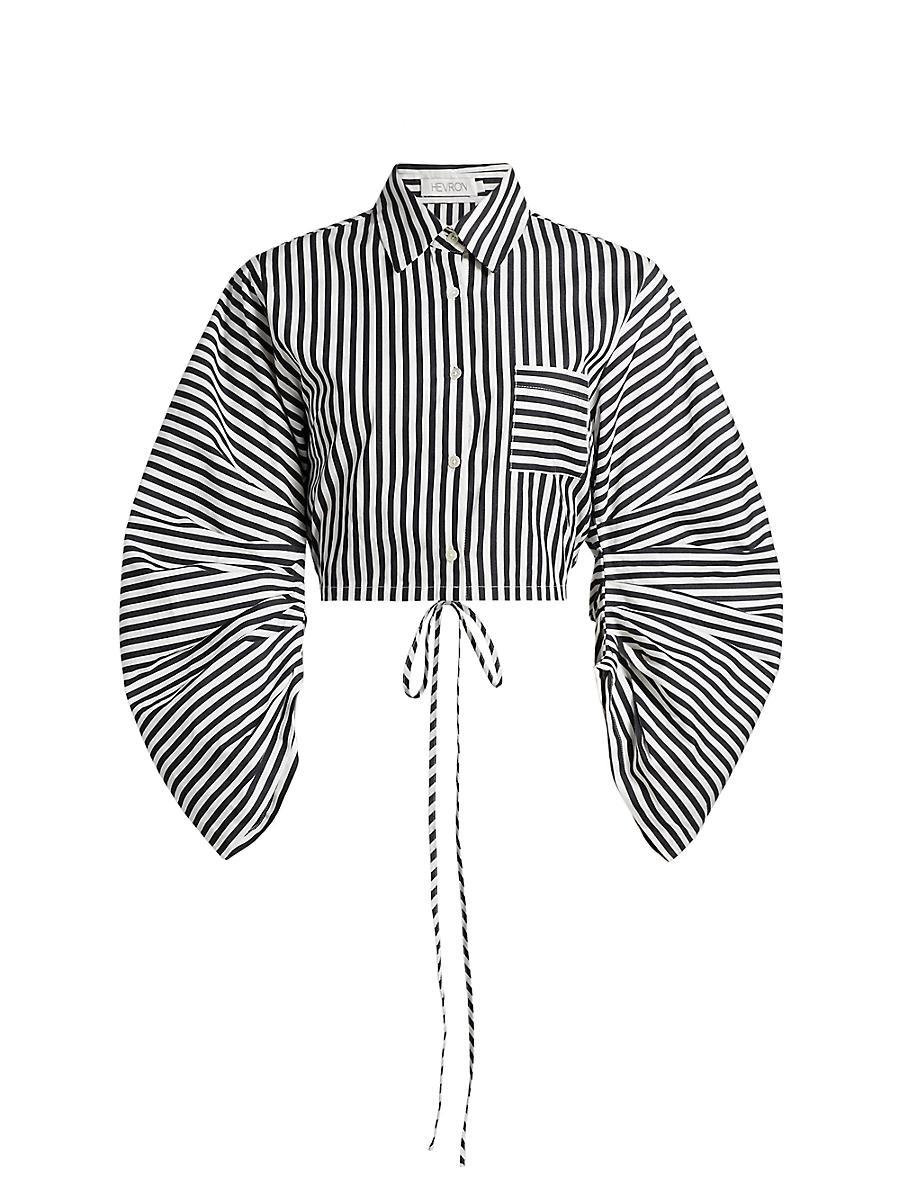 Womens Raquel Striped Cotton Top Product Image