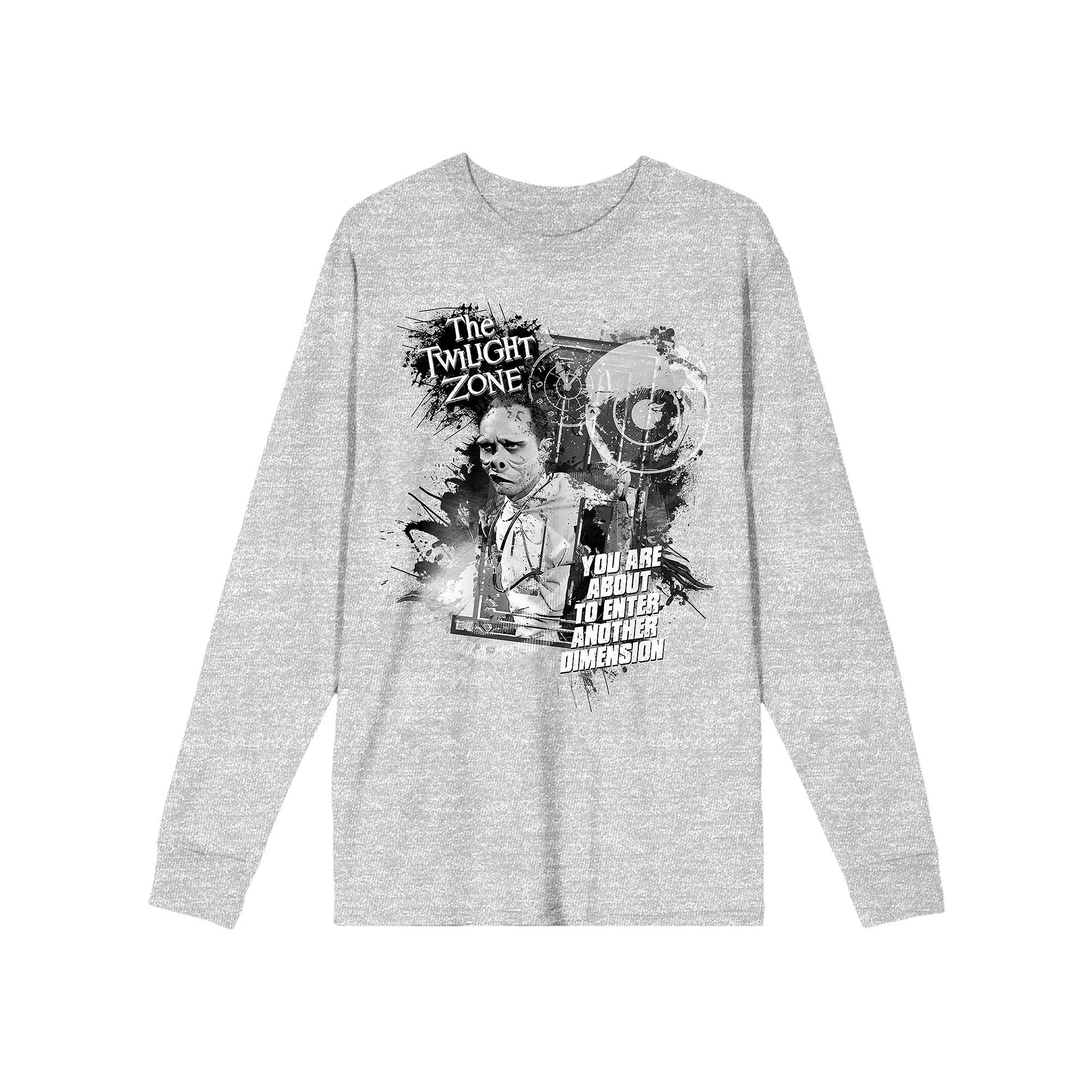 Men's Twilight Zone You Are About To Enter Long Sleeve, Size: XL, Gray Product Image