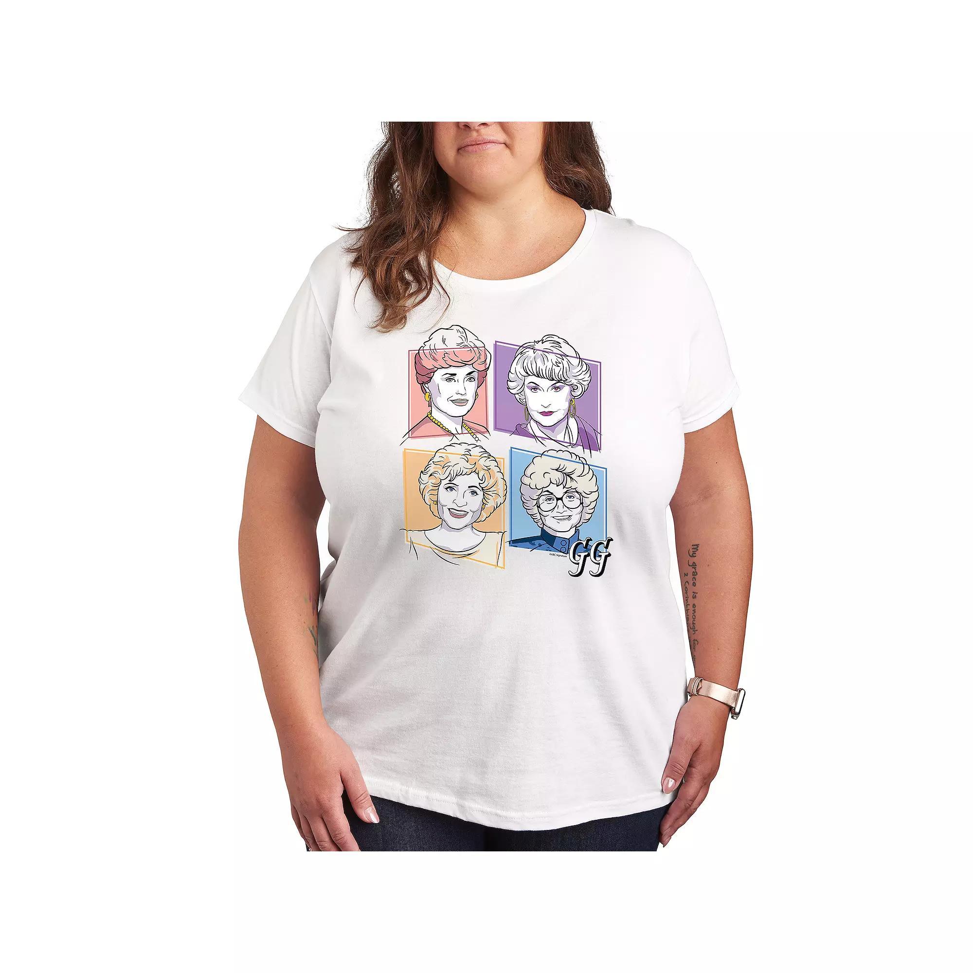 Plus Hummingbird And Dandelion Graphic Tee, Womens Product Image