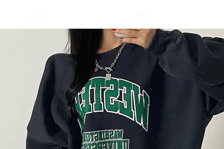 Lettering Loose-Fit Pullover Product Image