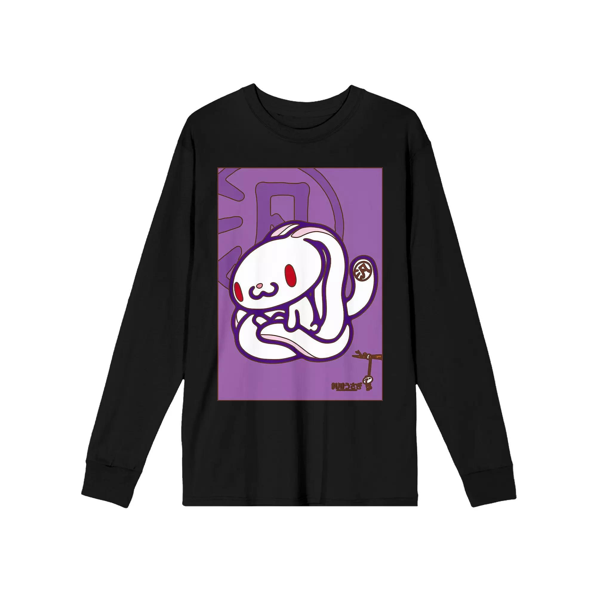 Men's All Purpose Bunny Long Earred Graphic Tee, Size: Large, Black Product Image