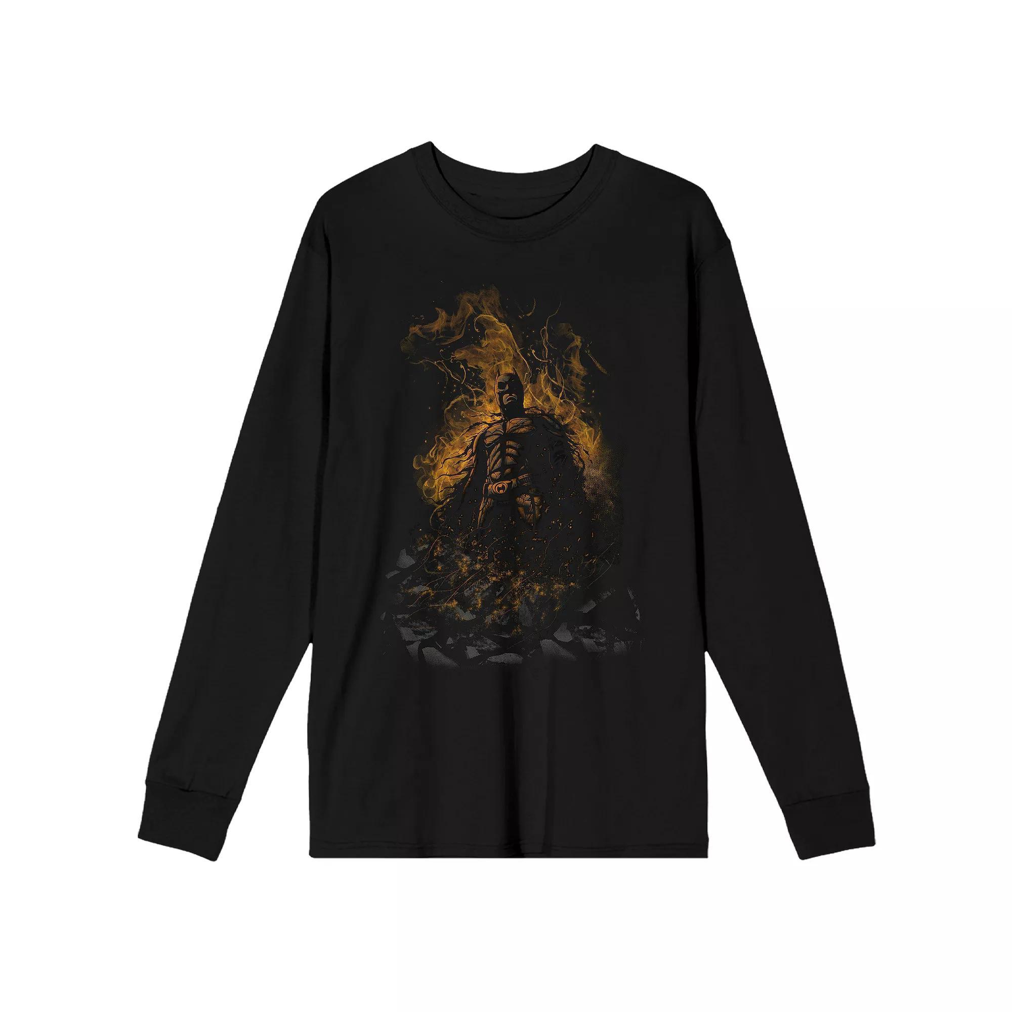 Men's Batman Forever Movie Logo Long Sleeve Tee, Size: Large, Black Product Image
