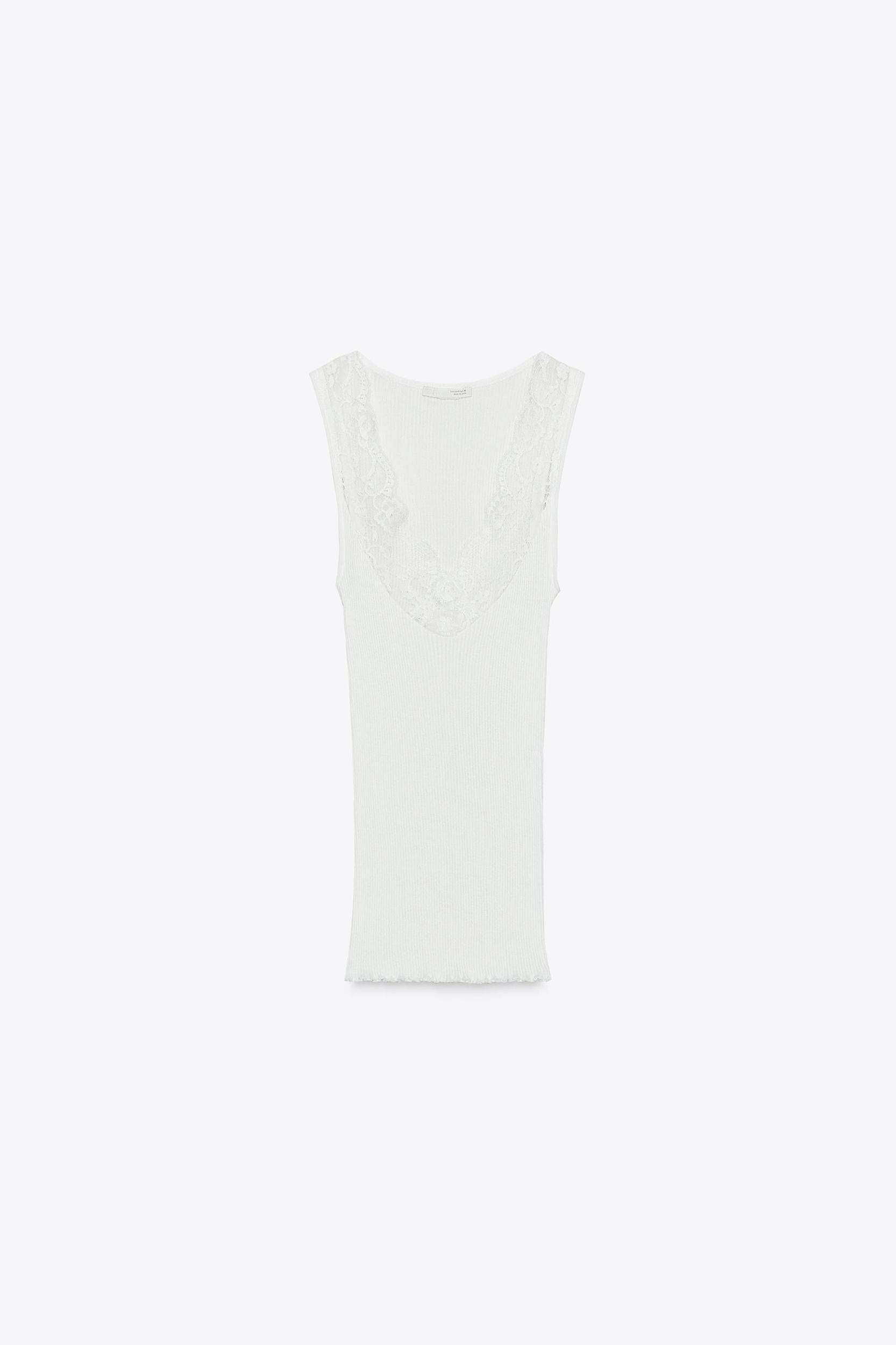 RIBBED LACE T-SHIRT Product Image