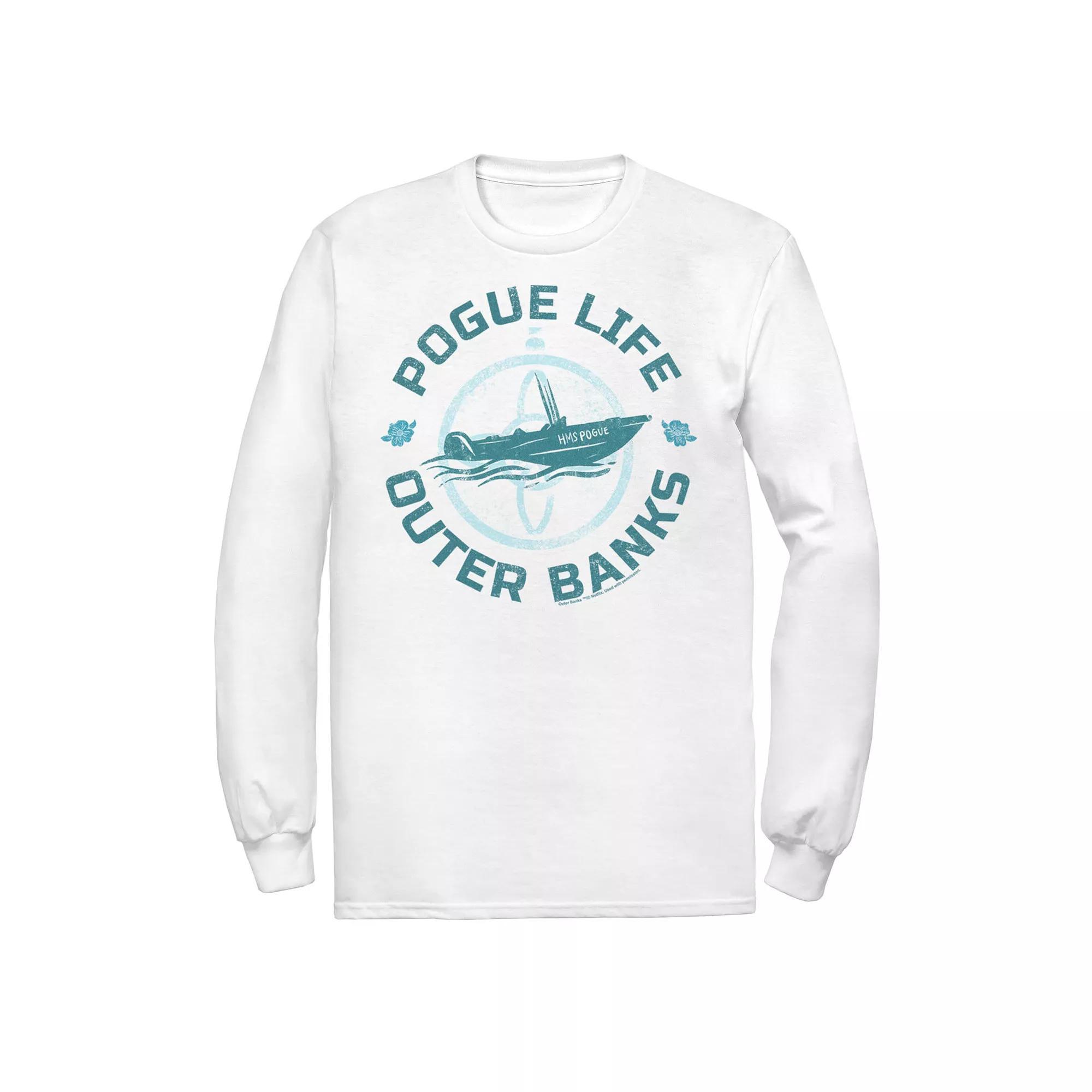 Men's Outer Banks Pogue Life Blue Hue Portrait Tee, Boy's, Size: XL, White Product Image