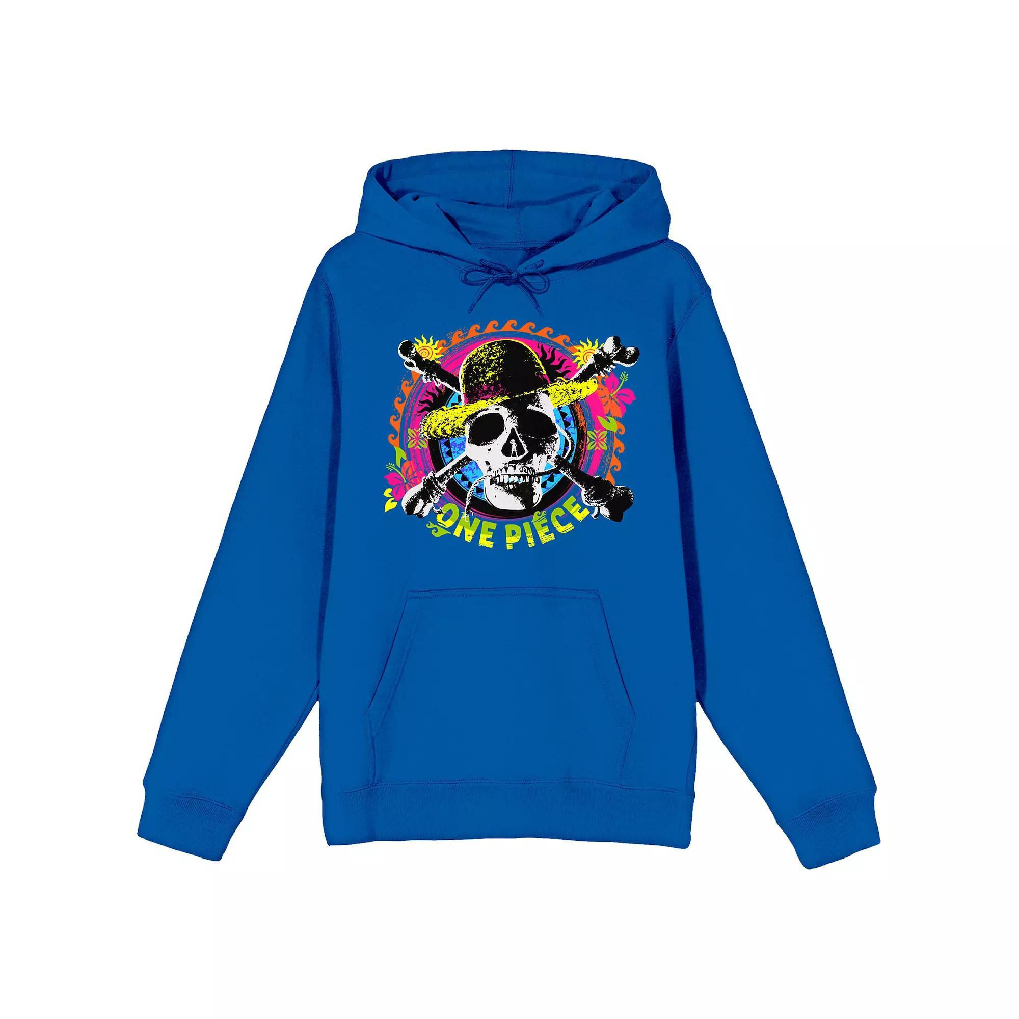 Juniors' One Piece Neon Skull Hoodie, Women's, Size: Medium, Blue Product Image
