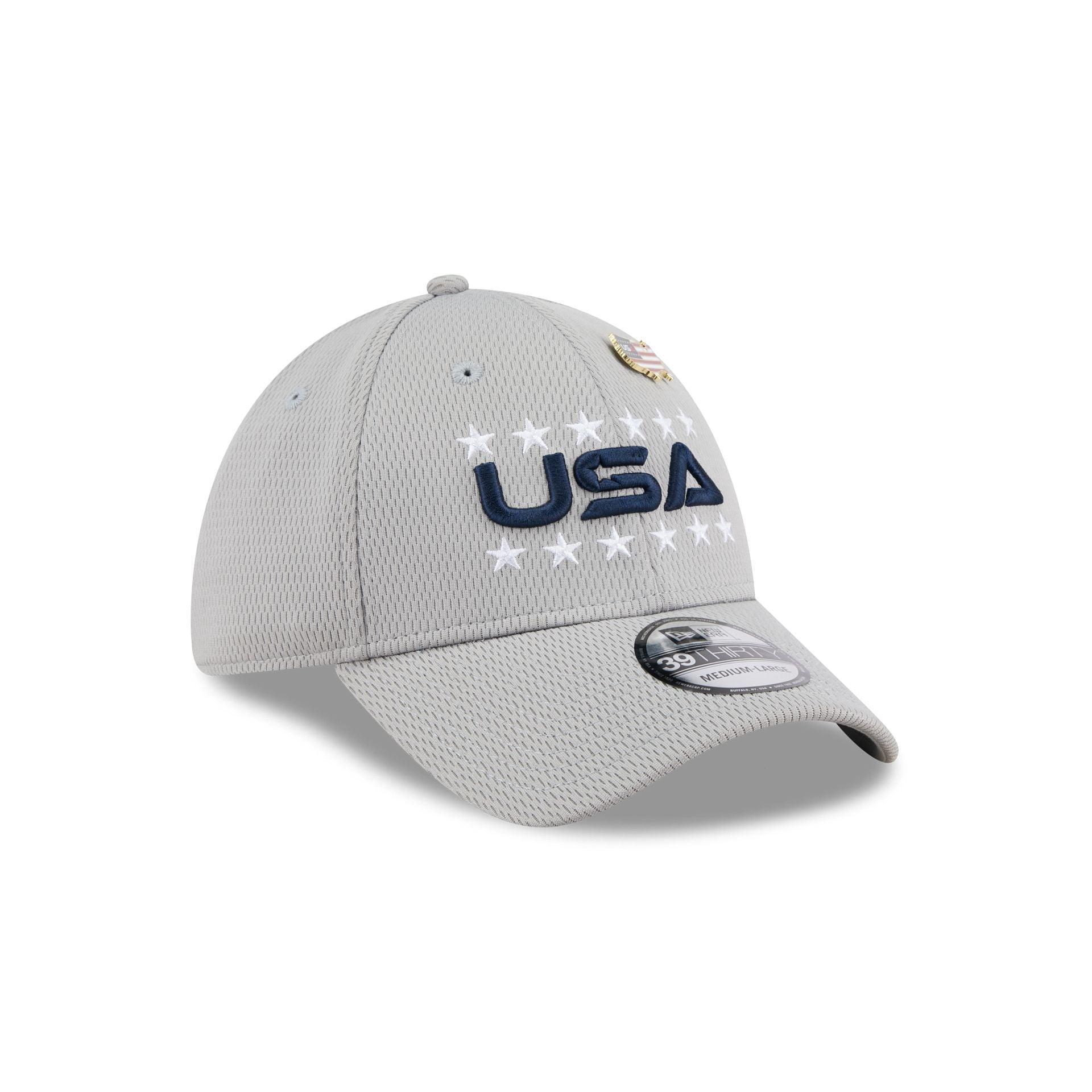 2025 Ryder Cup Team USA Gray 39THIRTY Stretch Fit Hat Male Product Image