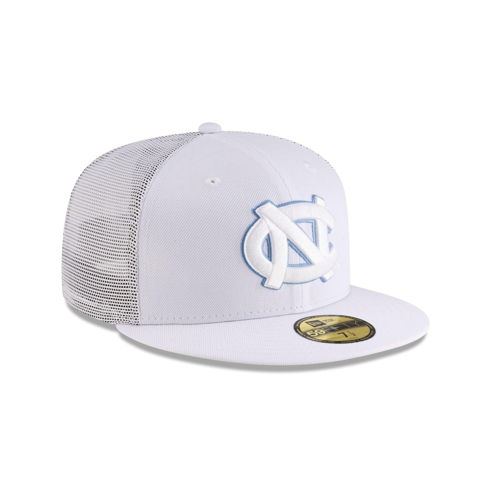 North Carolina Tar Heels White 59FIFTY Fitted Trucker Hat Male Product Image