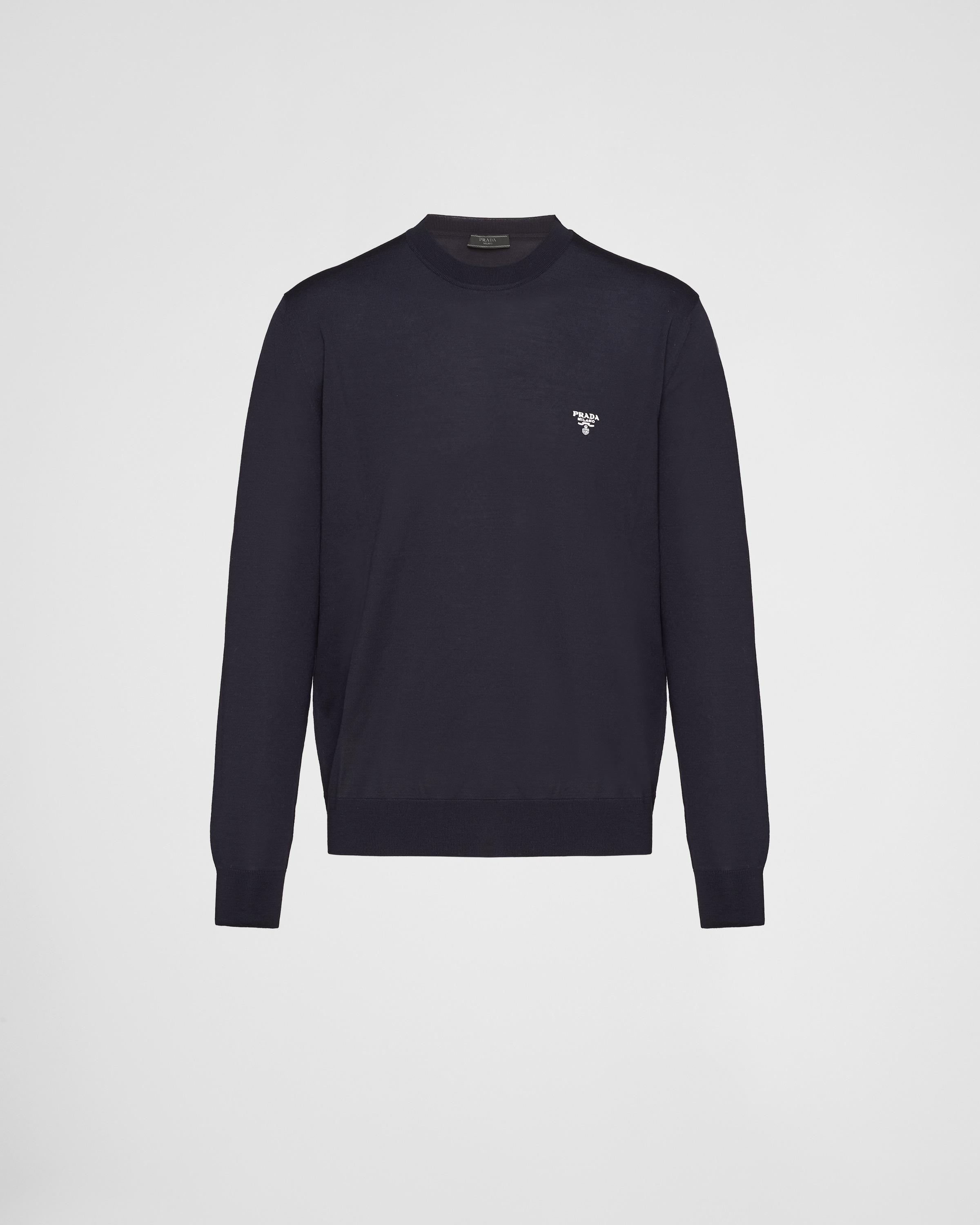 Superfine wool crew-neck sweater Product Image