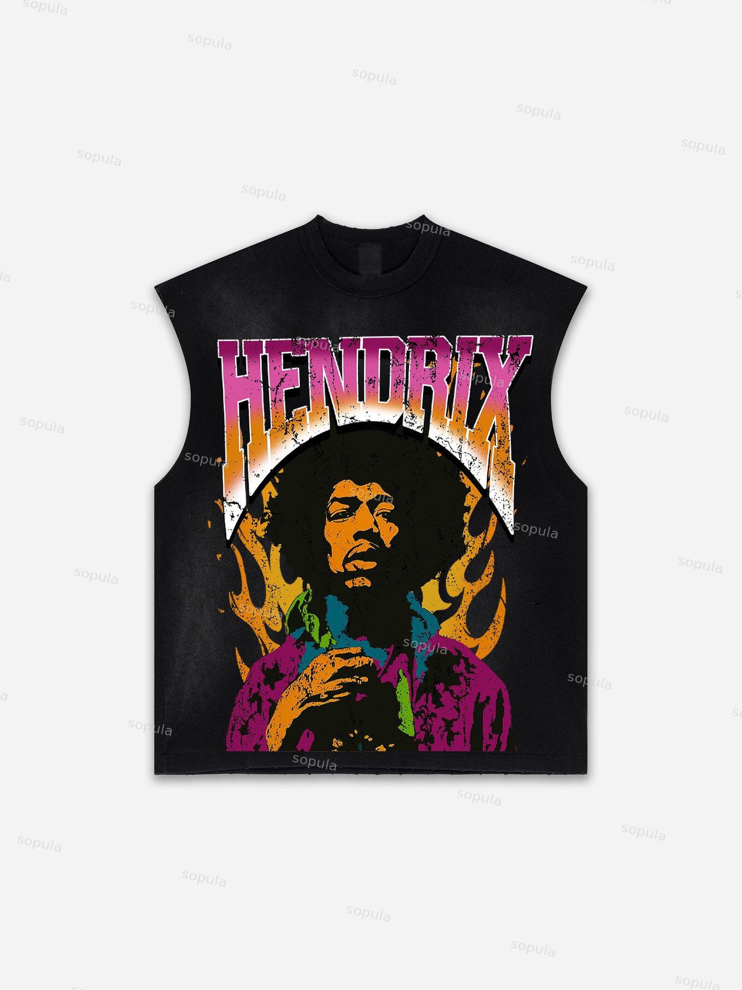 Men's Washed Streets Don't Lie Retro Big Head Graphic Tank Top Product Image
