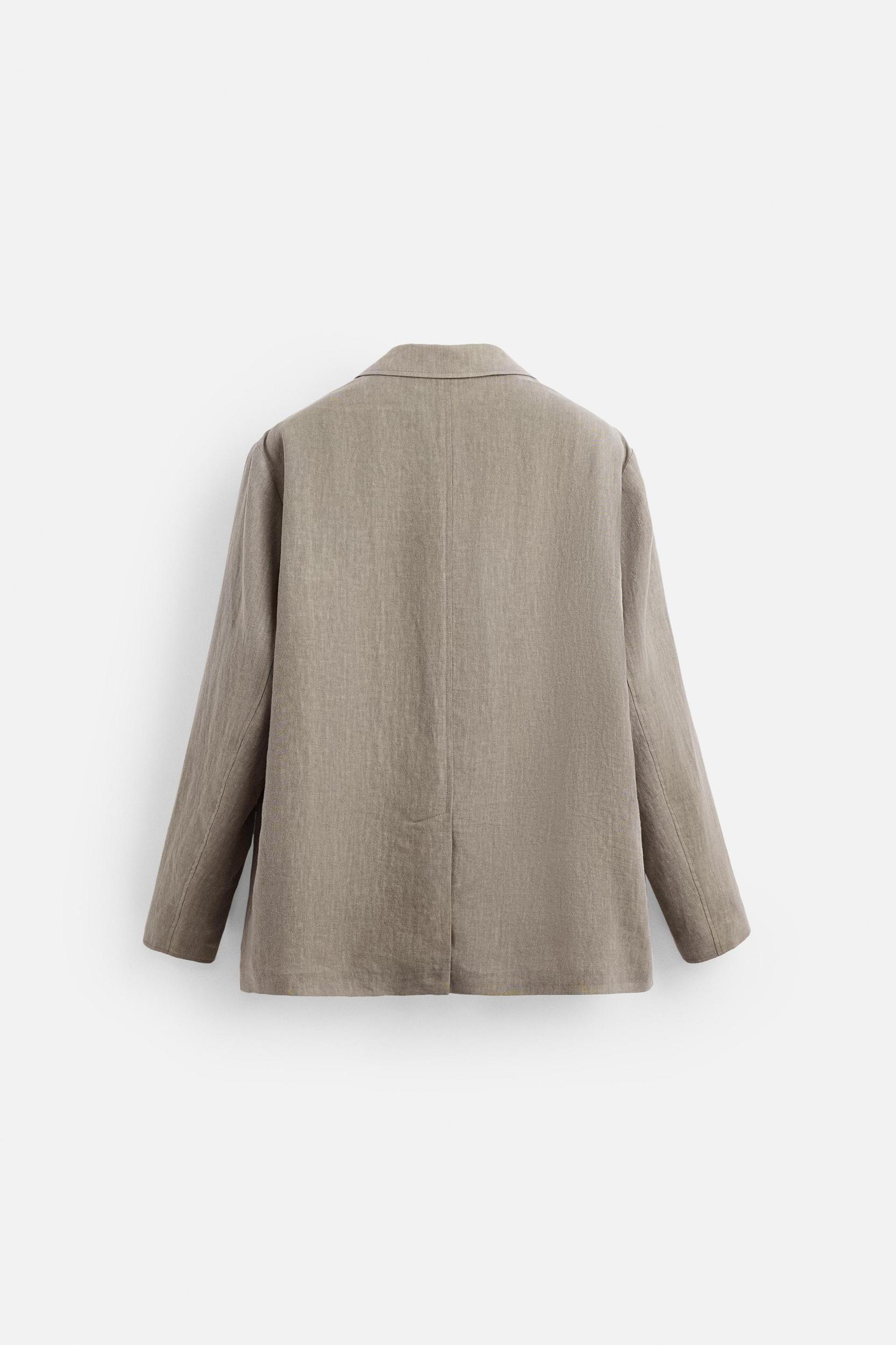 WASHED 100% LINEN SUIT BLAZER Product Image
