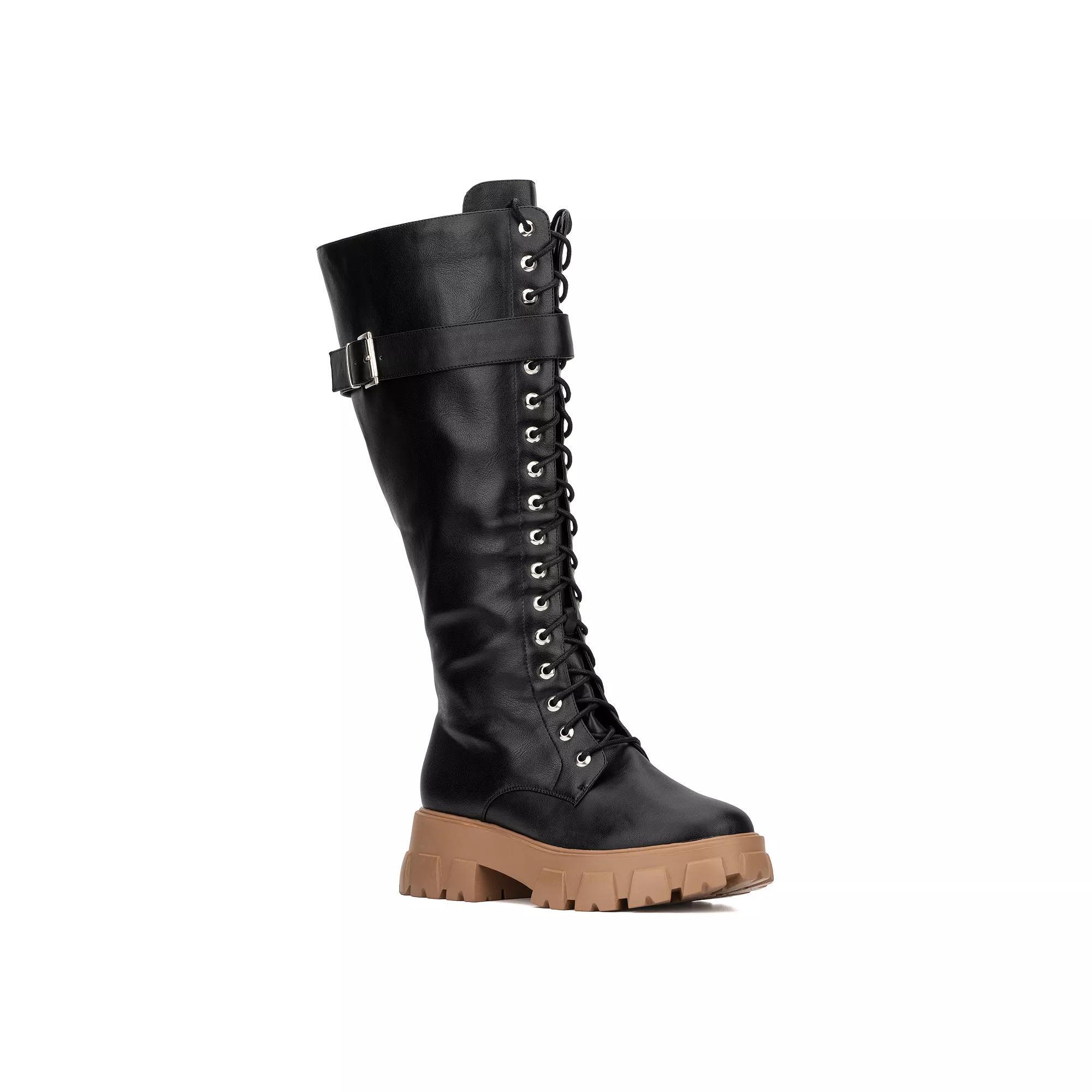Fashion to Figure Liv Womens Extra Wide Calf Knee-High Boots Product Image