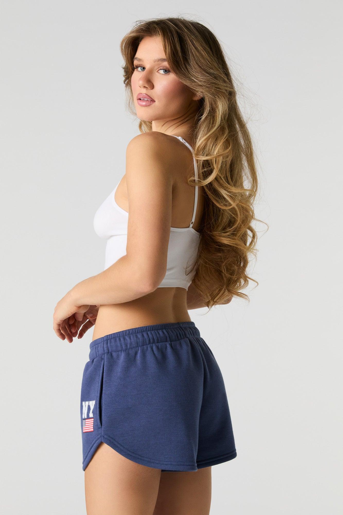 Graphic Fleece Drawstring Dolphin Short Female Product Image