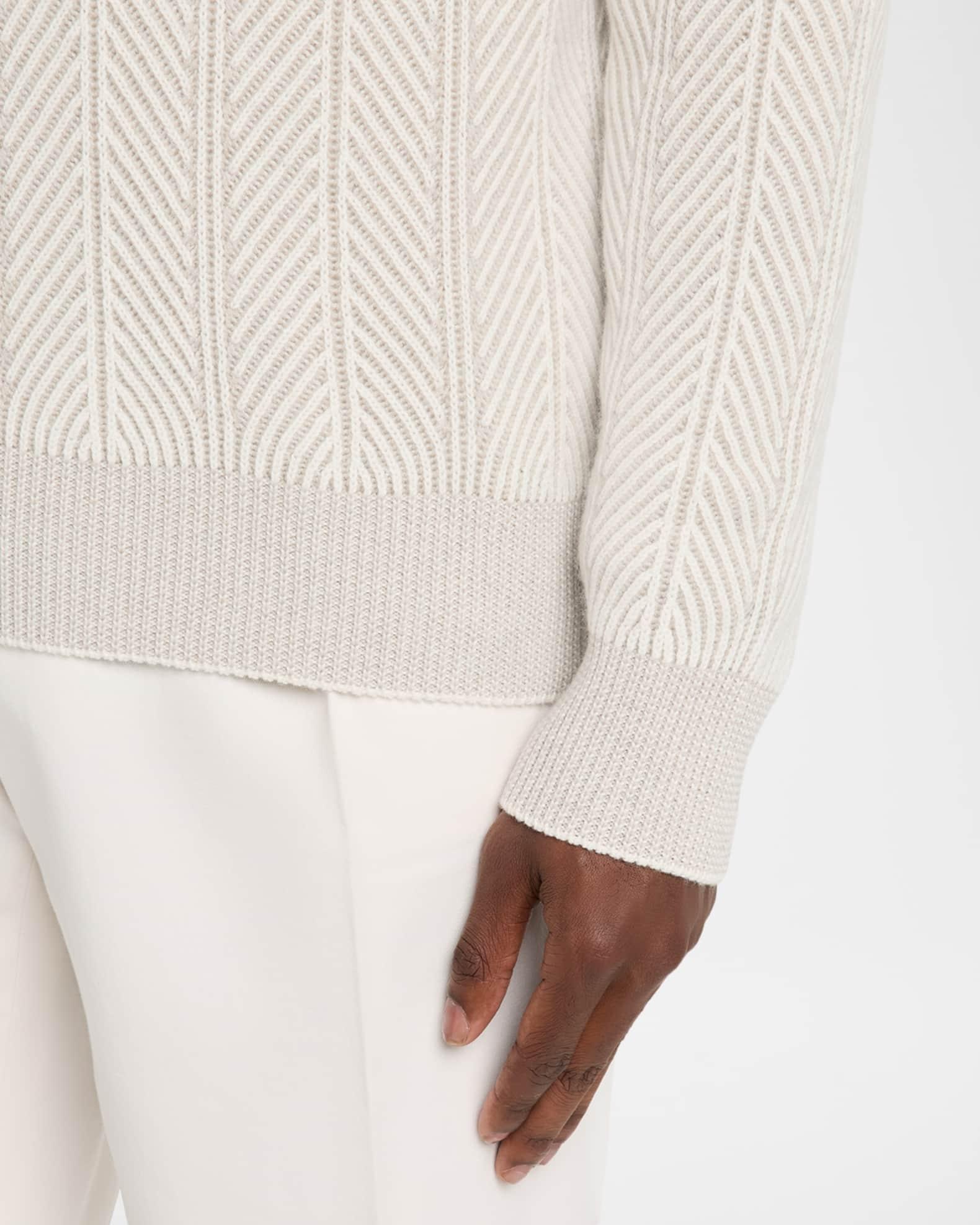 Men's Cashmere Chevron Vanise Quarter-Zip Sweater Product Image