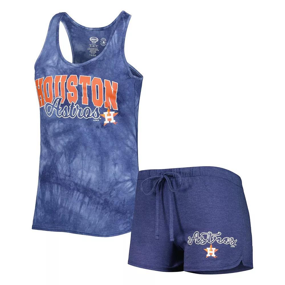 Women's Concepts Sport Navy Houston Astros Billboard Racerback Tank Top & Shorts Sleep Set, Size: XL, Blue Product Image
