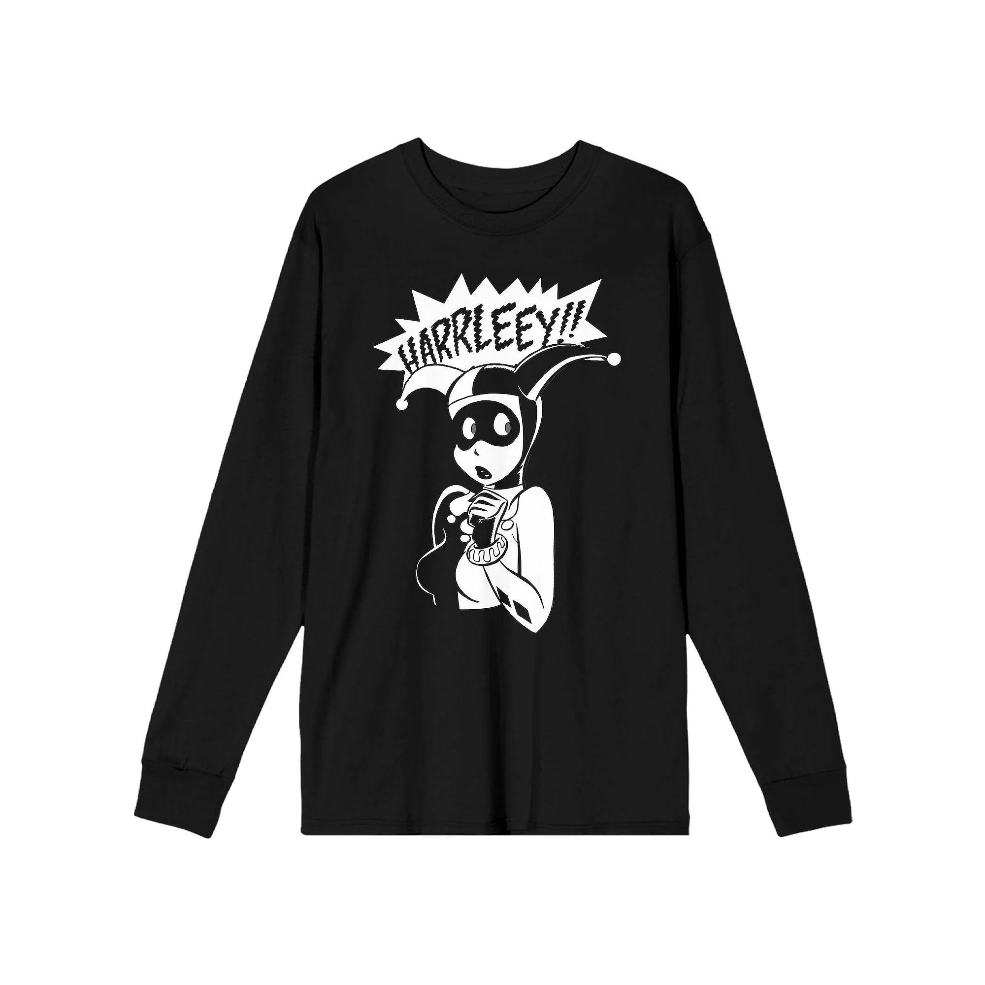 Men's Harley Quinn Black and White Tee, Size: XXL Product Image