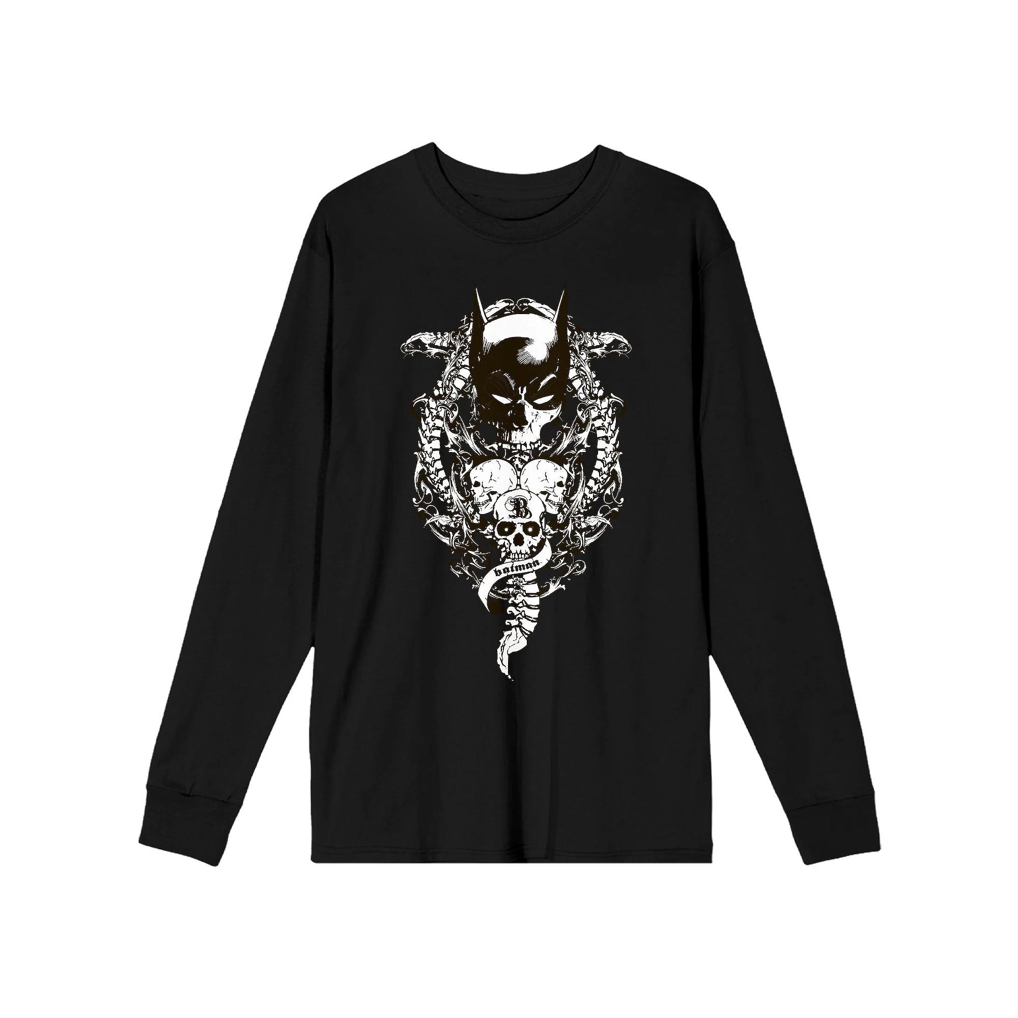 Men's Five Nights At Freddys Face Long Sleeve Tee, Size: XL, Black Product Image