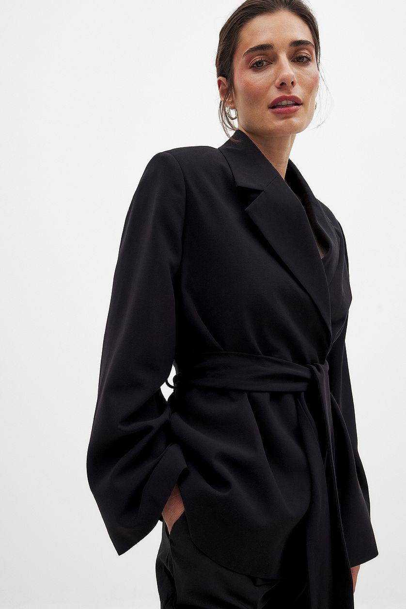 Oversized Blazer with Belt Product Image