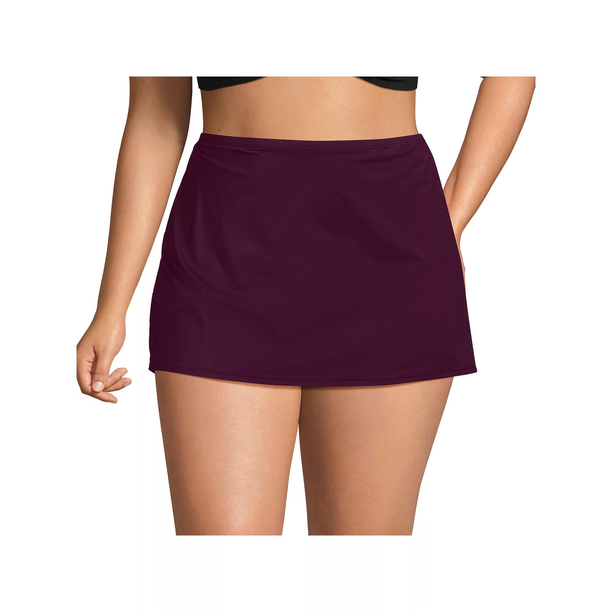 Plus Size Lands' End Slender Suit Swim Skirts, Women's, Size: 16 W, Black Product Image