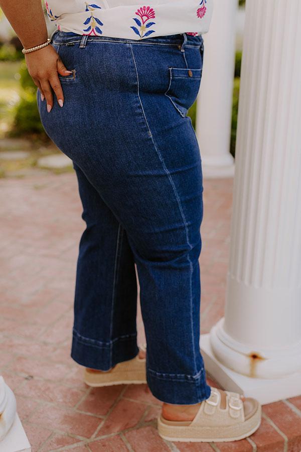 RISEN Monica High Waist Wide Leg Ankle Jean Curves Product Image