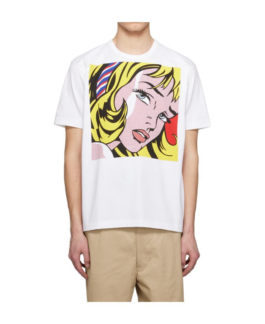 JUNYA WATANABE Pattern Printed T-shirt In White Product Image