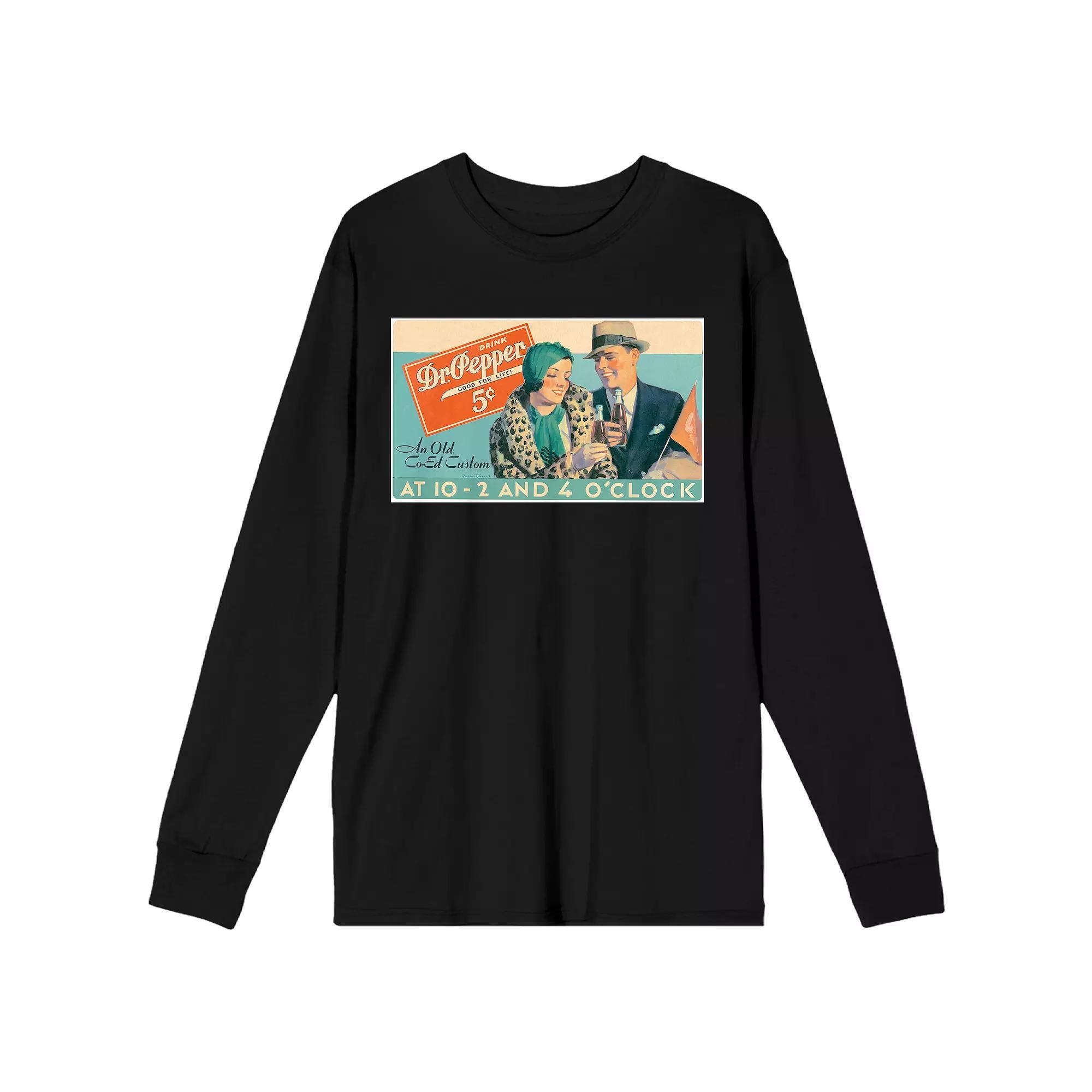 Men's Dr. Pepper An Old Co-Ed Graphic Tee, Size: XL, Black Product Image