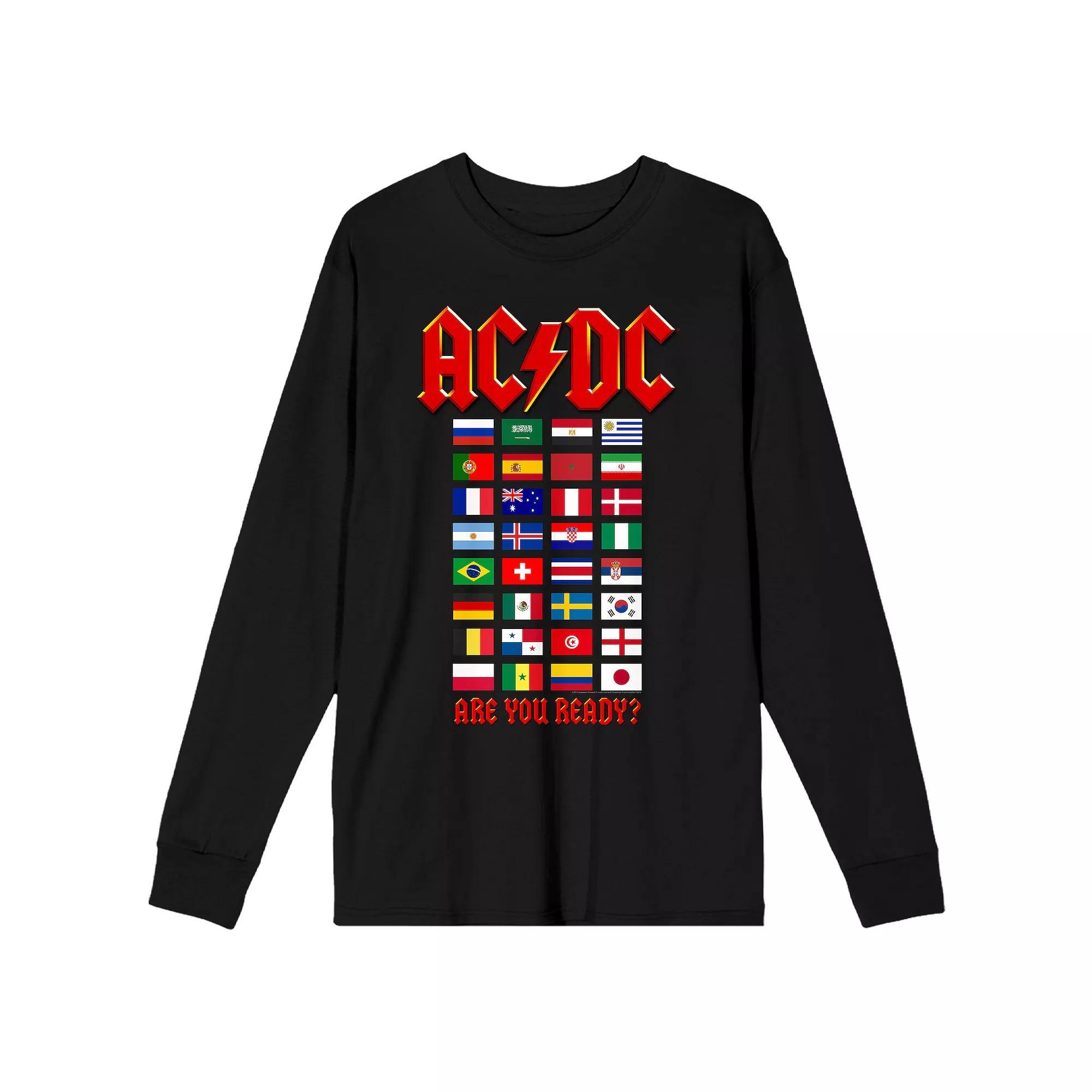 Men's ACDC -Are You Ready- World Tee, Size: XL, Black Product Image