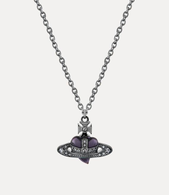 Man. Diamante Heart Pendant Necklace Product Image