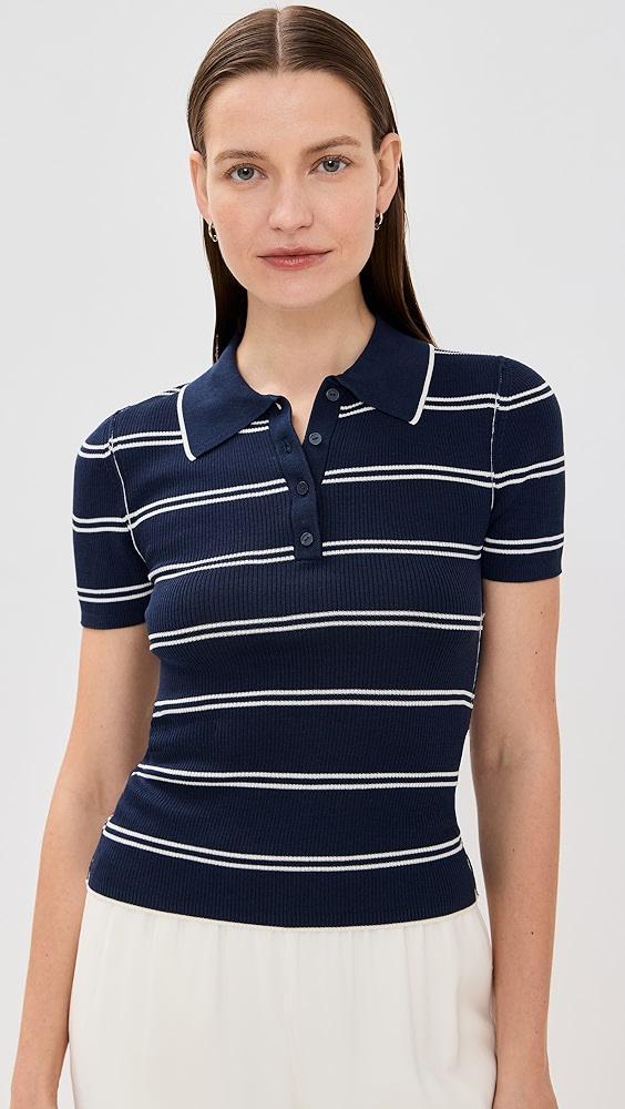 SIMKHAI Matty Short Sleeve Polo | Shopbop Product Image