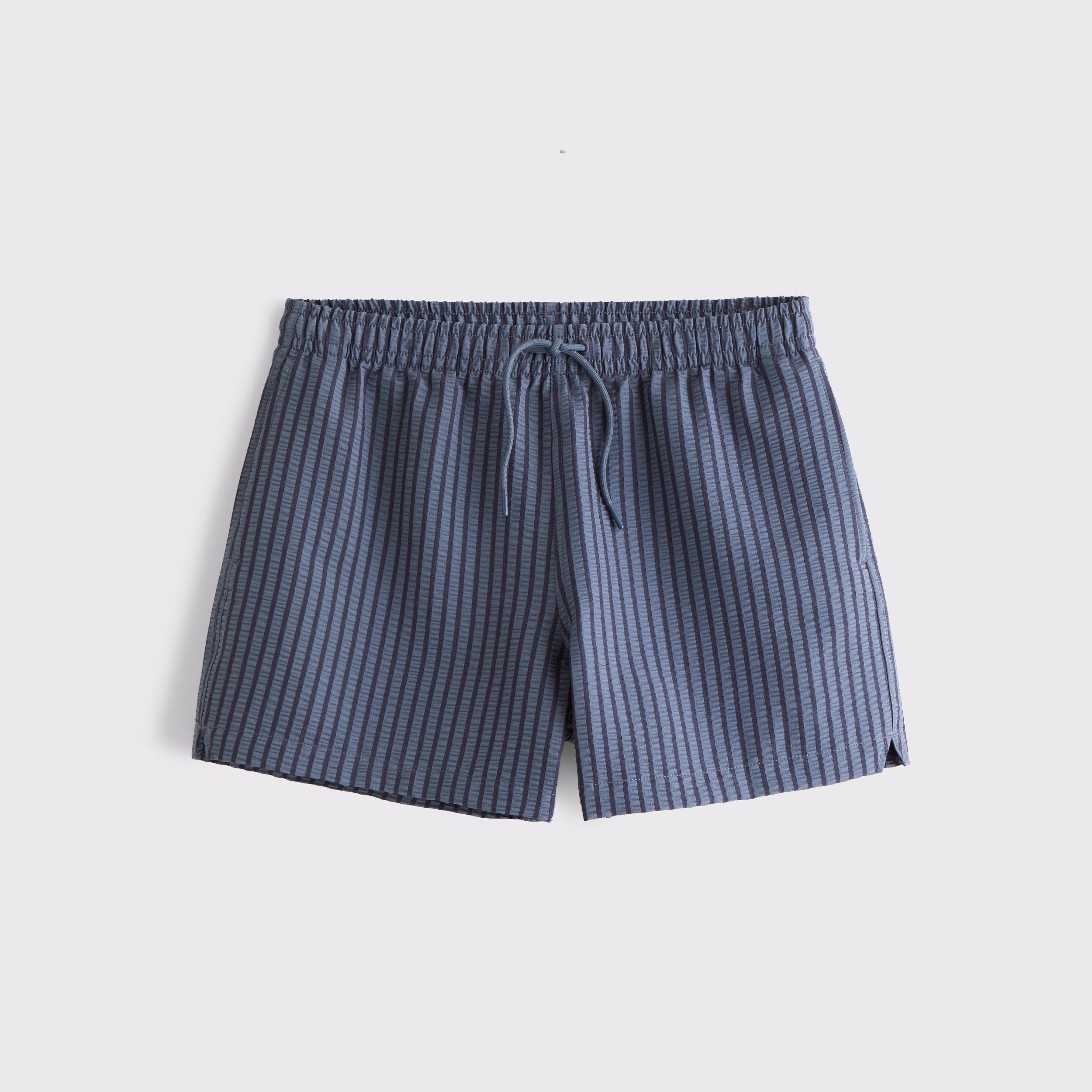 Pull-On Wide Seersucker Swim Trunk Product Image