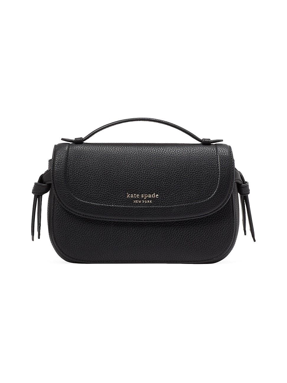 Womens Knott Pebbled Leather Top Handle Bag Product Image