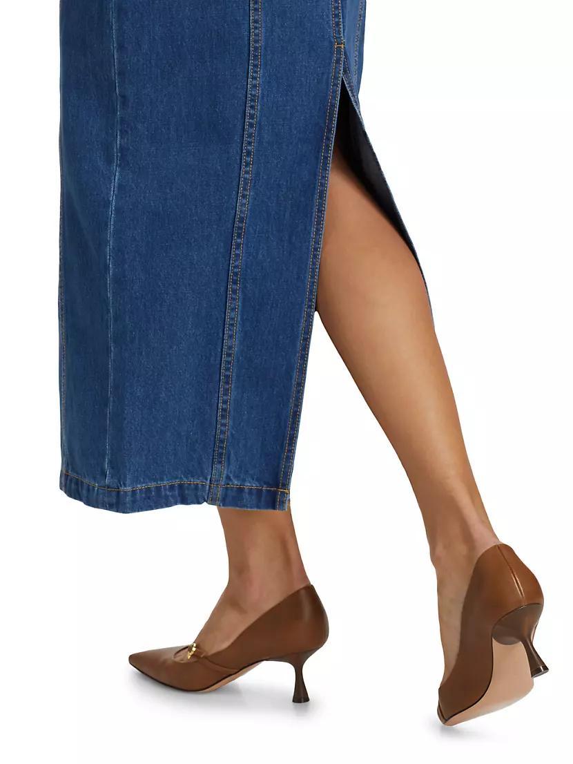 Leopol Denim Strapless Maxi Dress Product Image