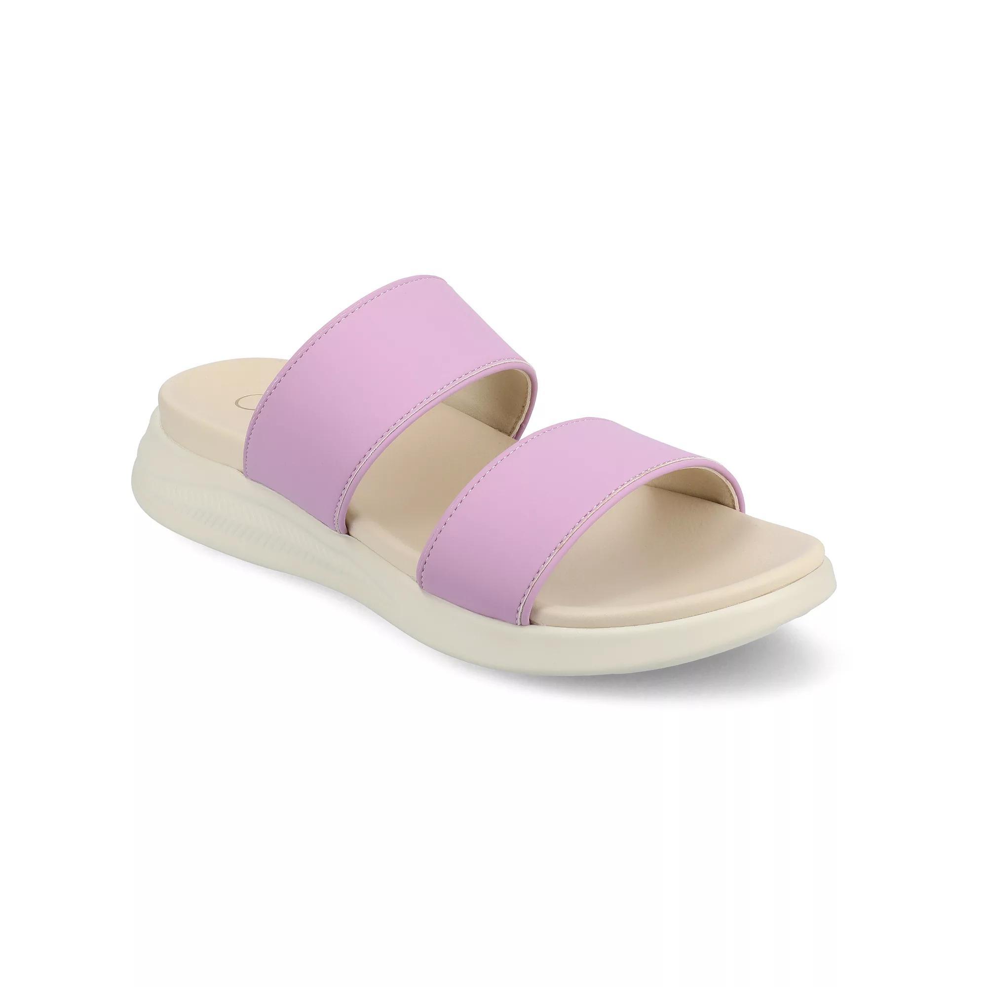 Journee Women's Janis Slip-On Sandals, Size: 8.5, Purple Product Image