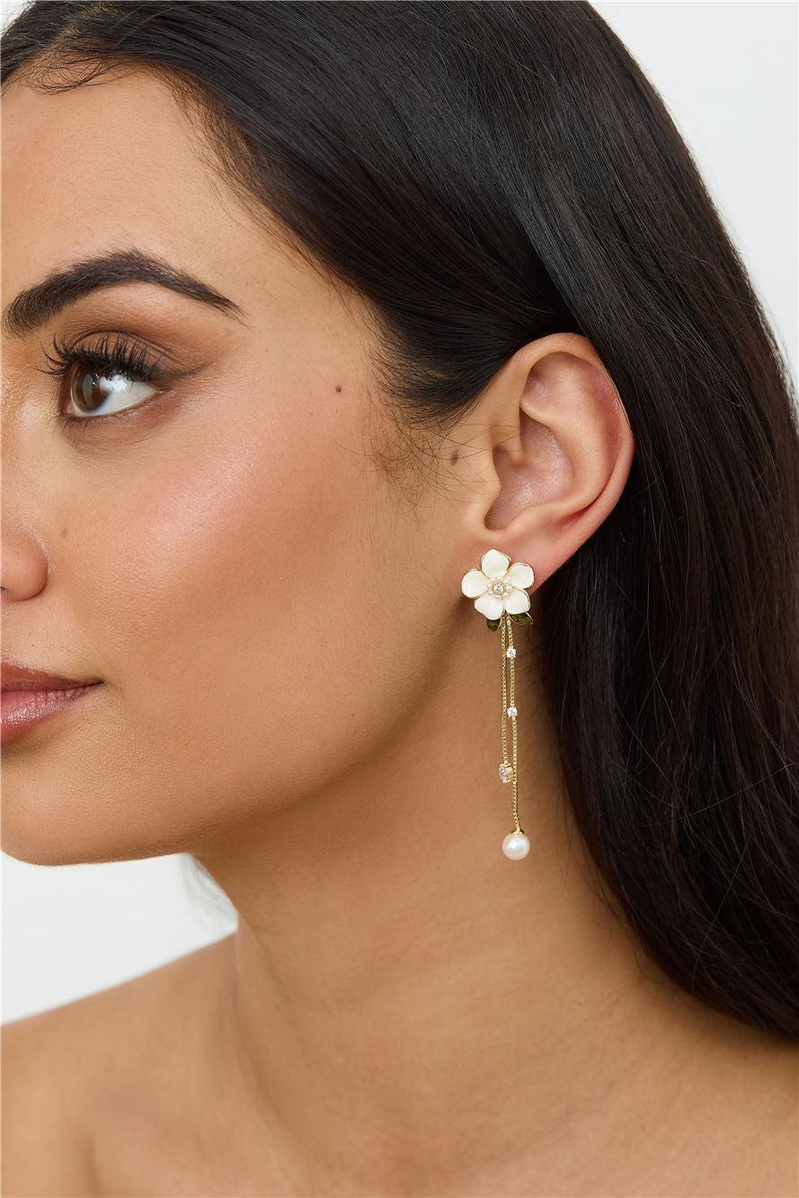 Tropical Island Earrings Gold Product Image