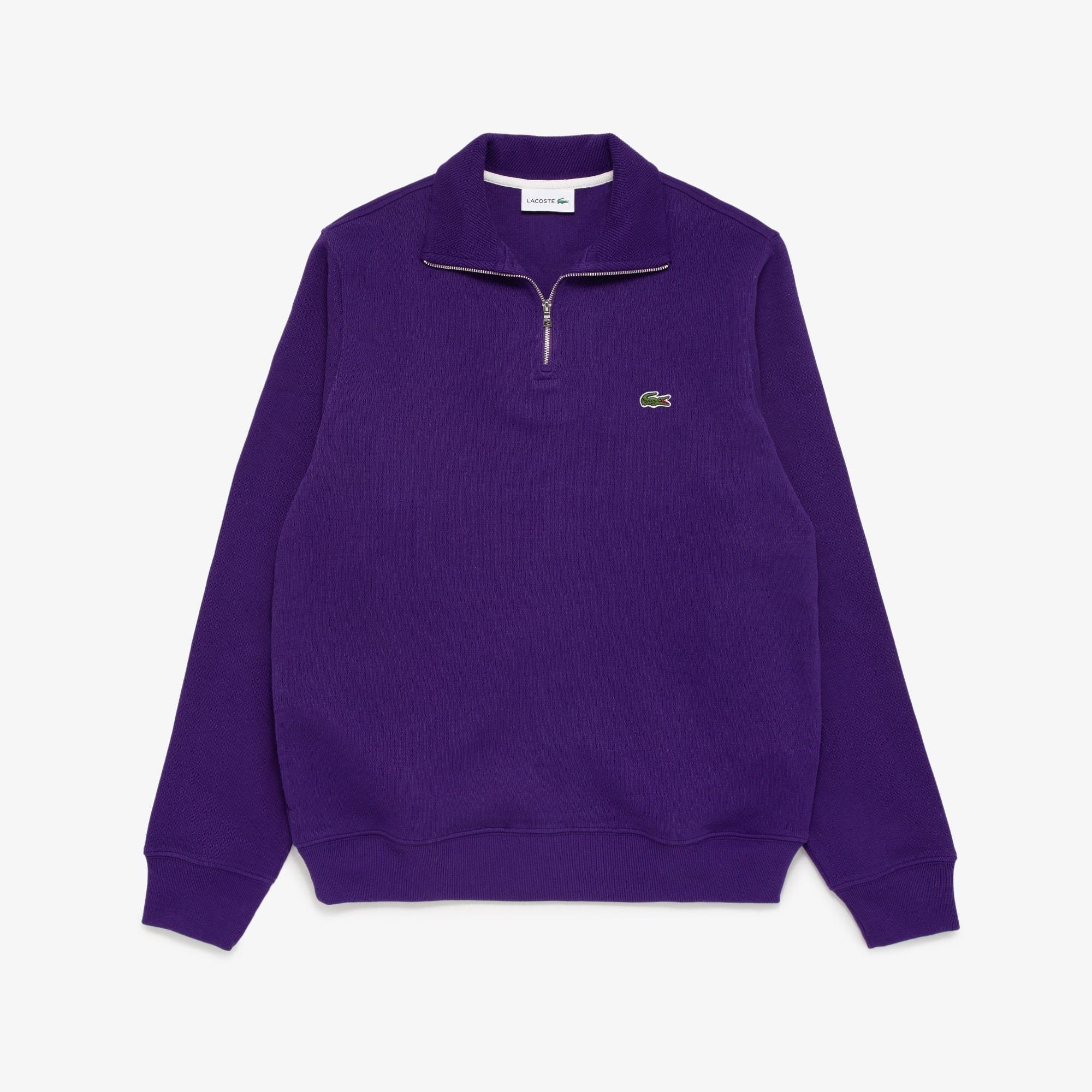 Men's Zip-Up High-Neck Sweatshirt Product Image