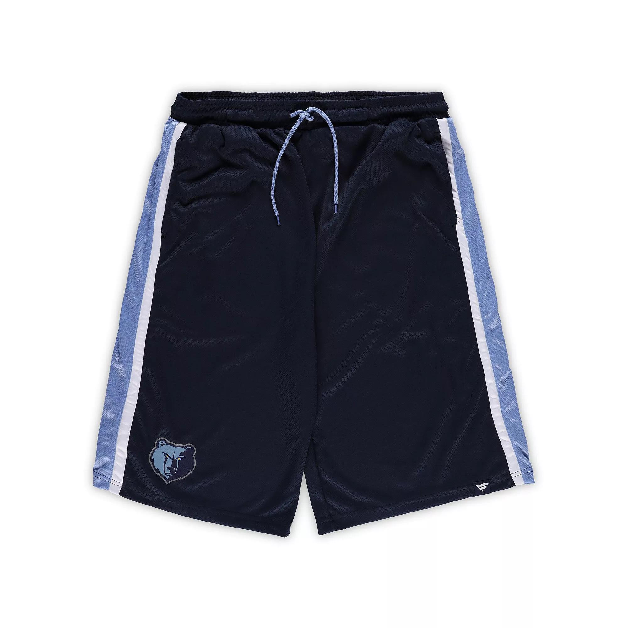 Men's Fanatics Branded Navy Memphis Grizzlies Big & Tall Referee Iconic Mesh Shorts, Size: 2XLT, Grz Blue Product Image