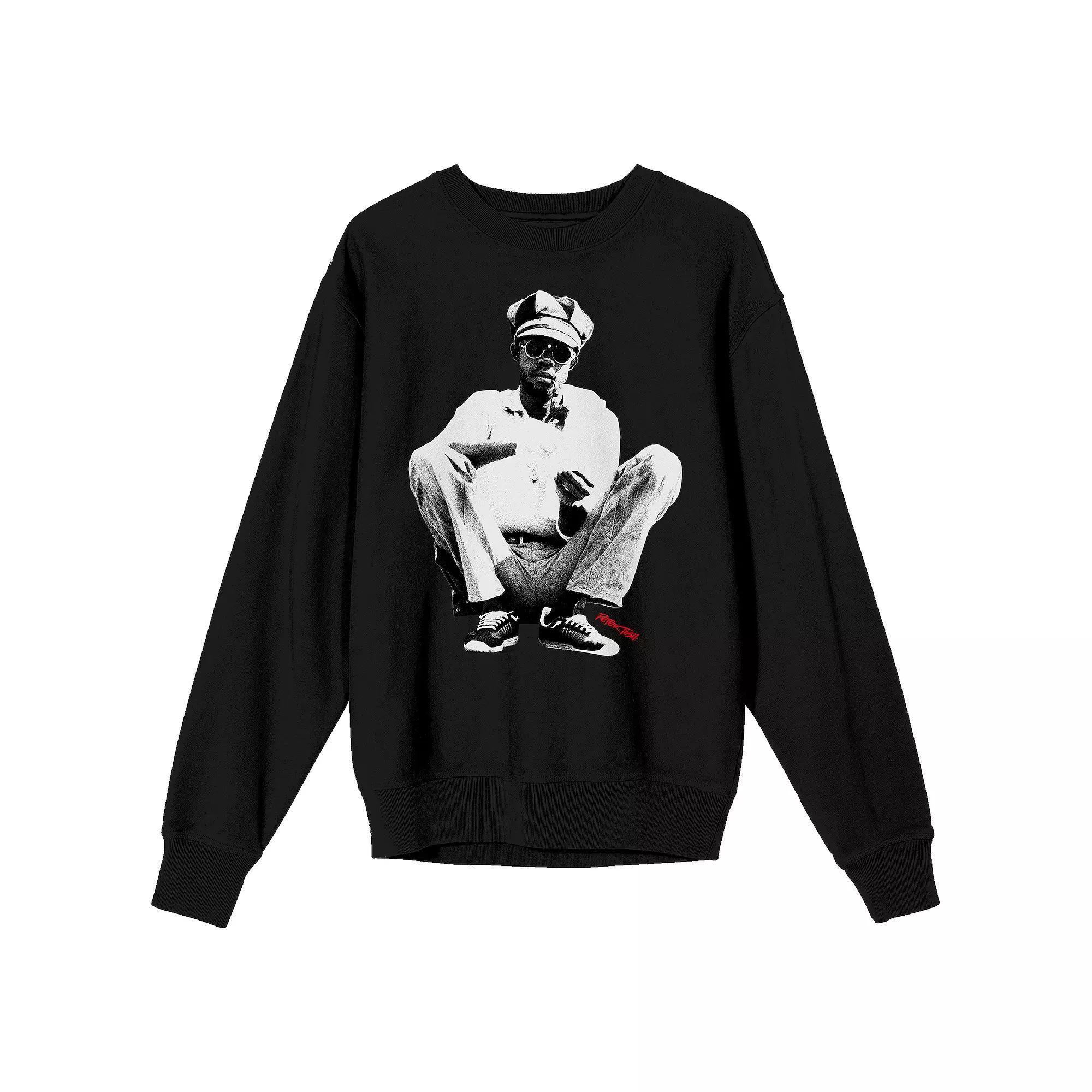 Men's Peter Tosh Artist Sitting Graphic Tee, Size: XL, Black Product Image