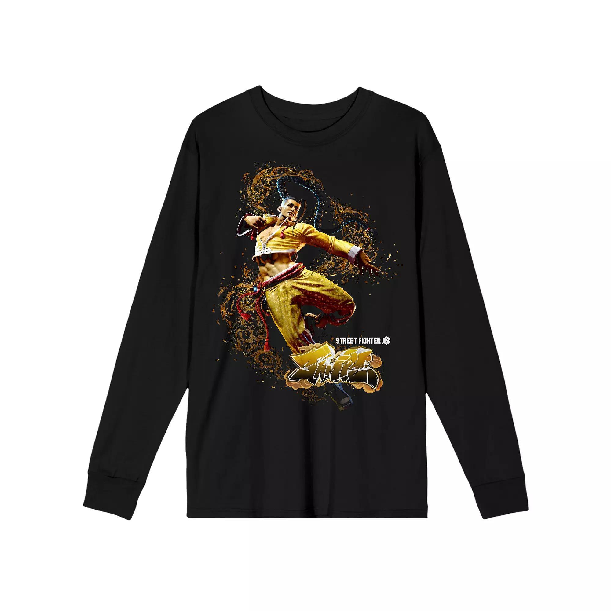 Men's Street Fighter VI Jamie Long Sleeve Graphic Tee, Size: Large, Black Product Image
