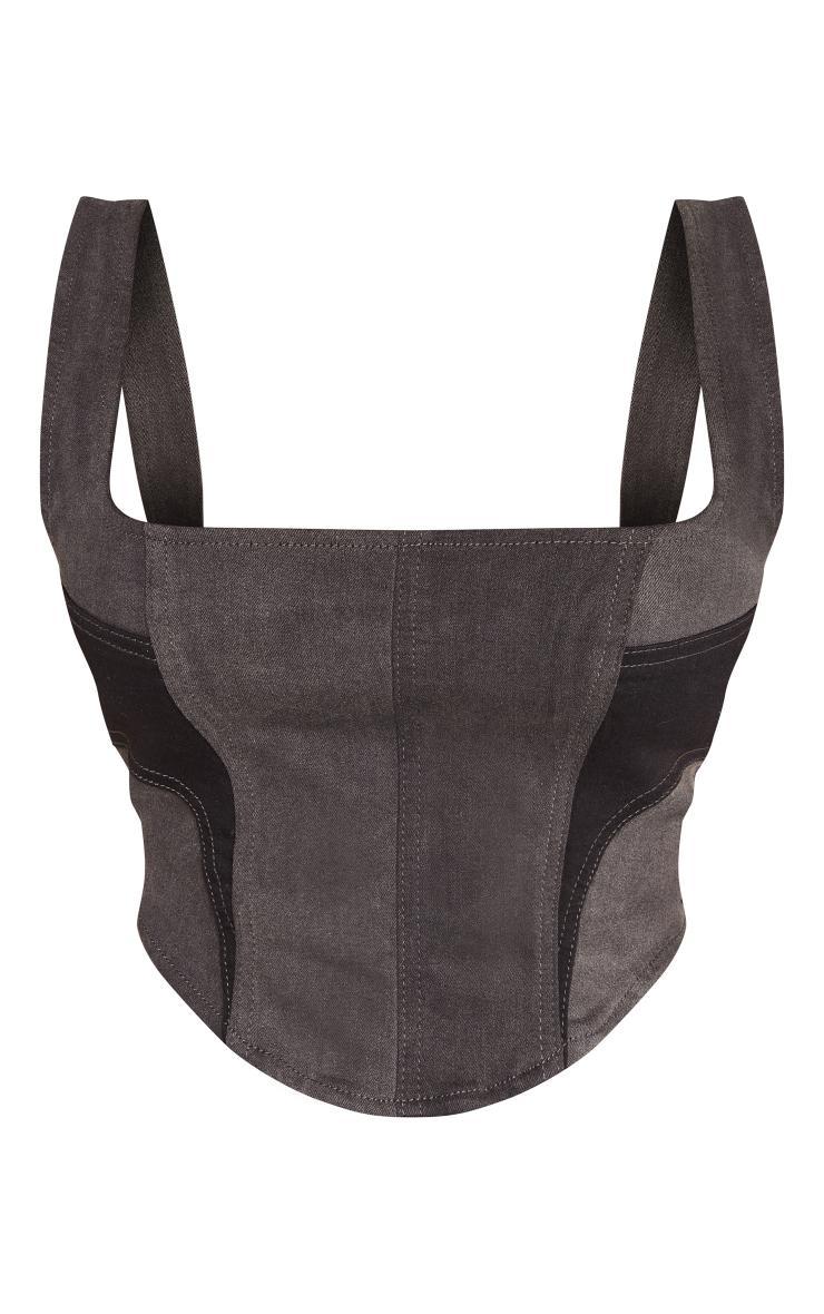 Shape Black Denim Corset Product Image