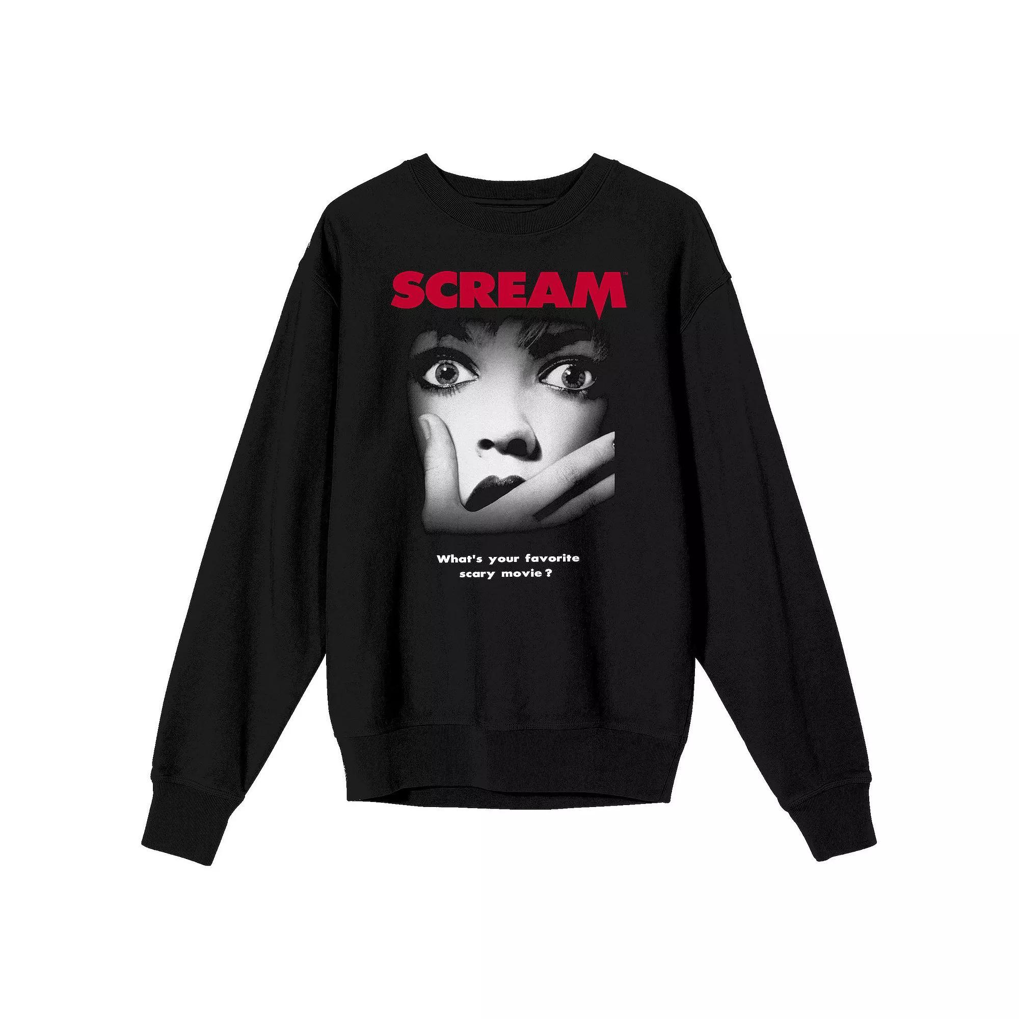Men's Scream Movie Poster Long Sleeve Graphic Tee, Size: XL, Black Product Image