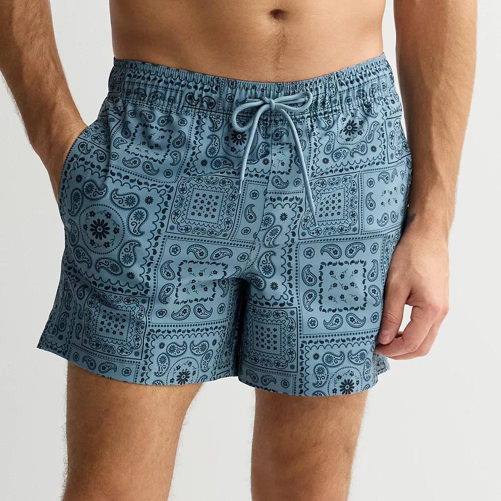 Men's Trinity Coast 5" Swim Trunks, Size: XL 5 INCH, Dark Blue Product Image
