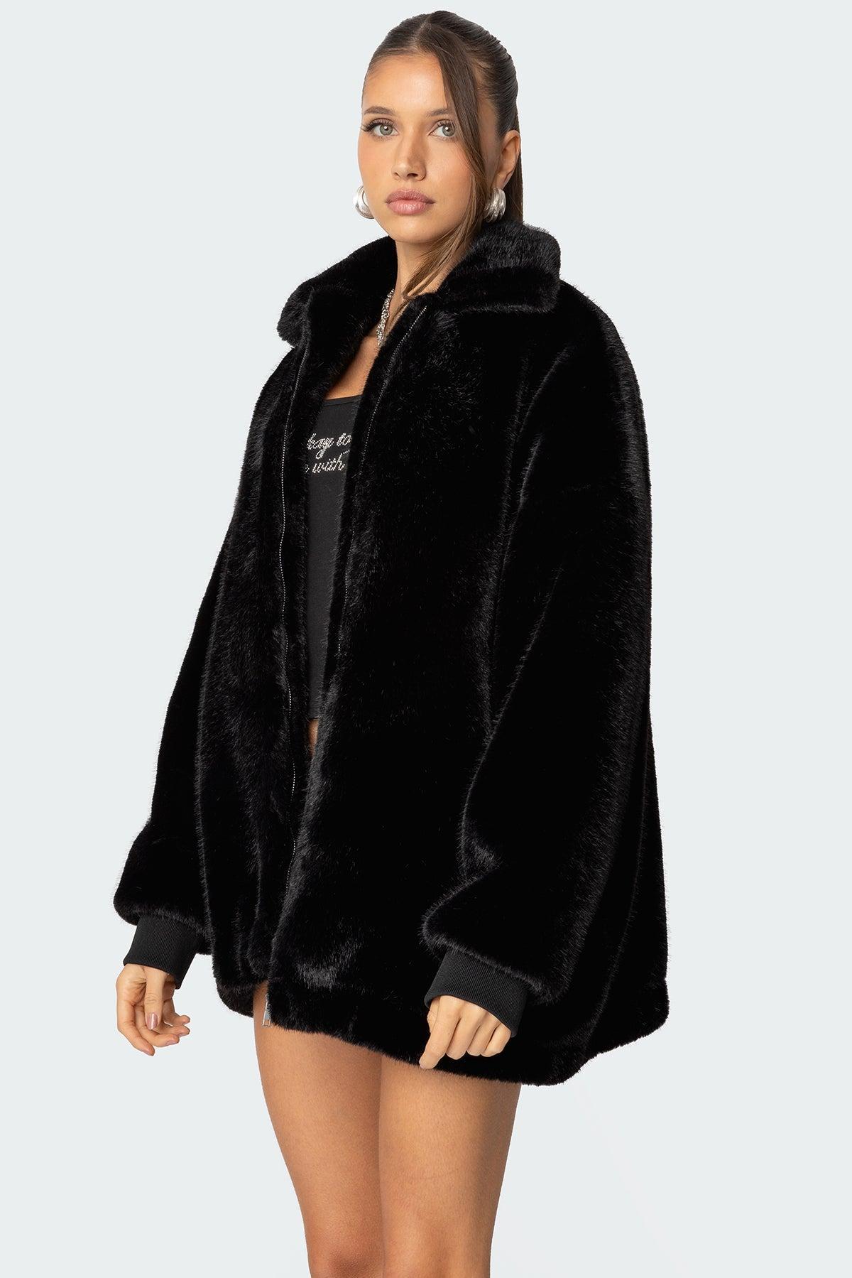 Taylor Oversized Faux Fur Jacket Product Image