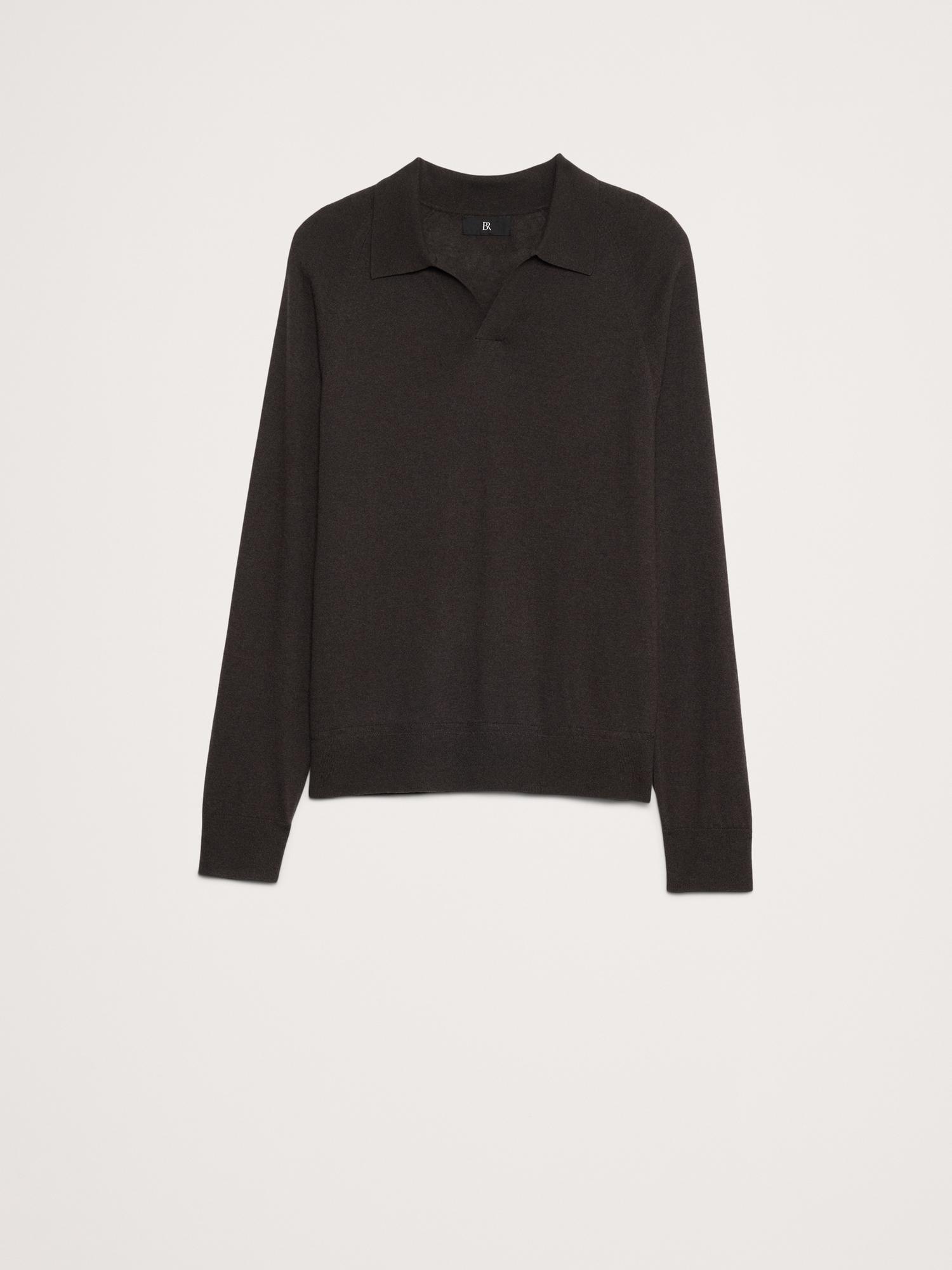 Cashmere-Silk Sweater Polo Product Image
