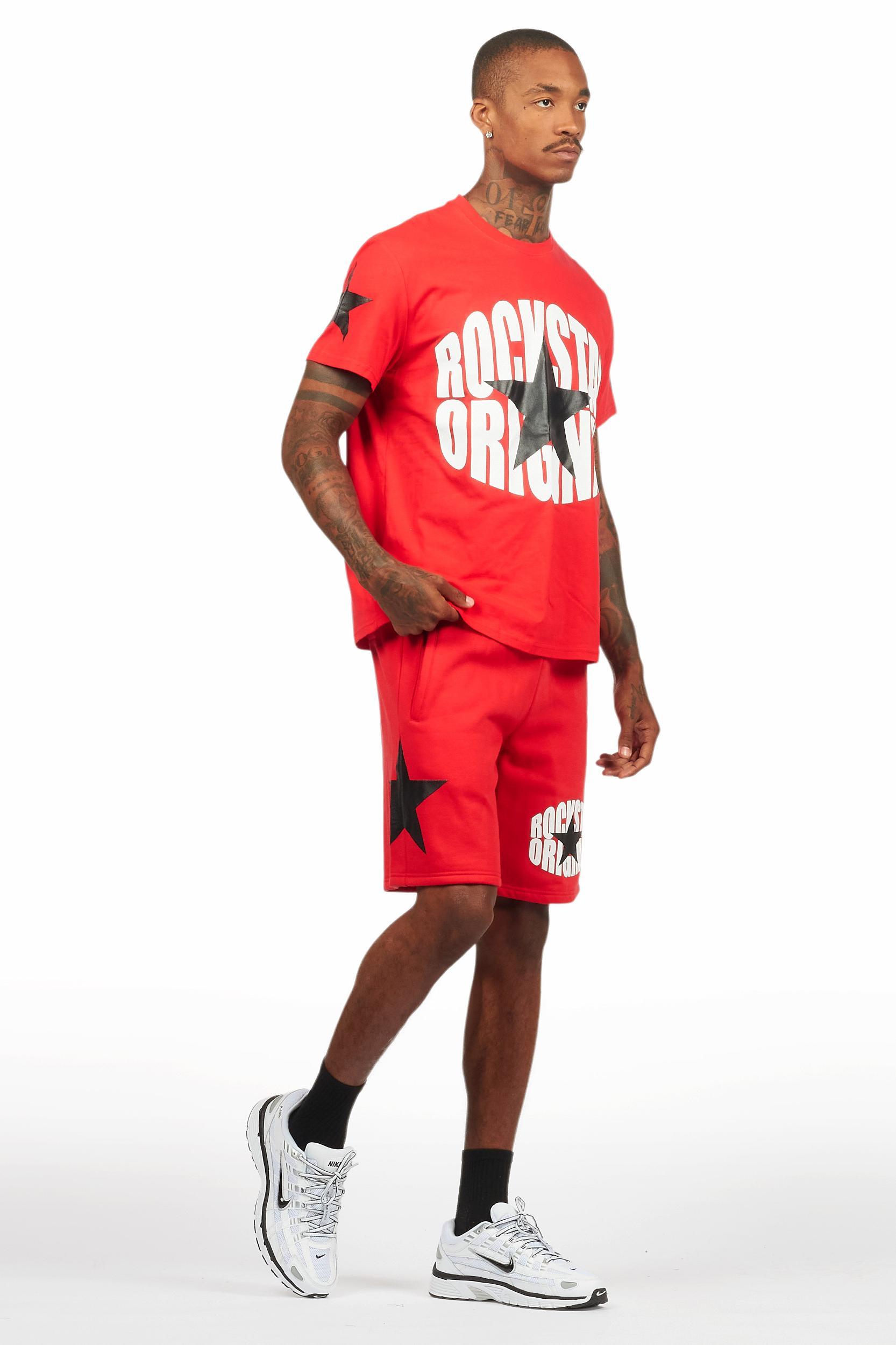 States Red/White Short Set Male Product Image