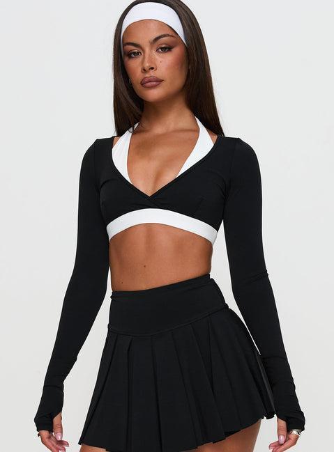 Dynamic Pleat Active Skort Black Product Image