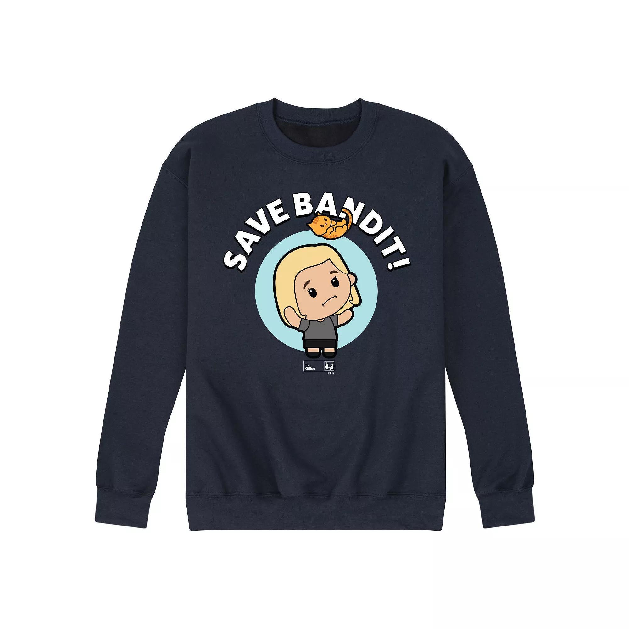 Mens The Office Save Bandit Fleece Sweatshirt Blue Product Image
